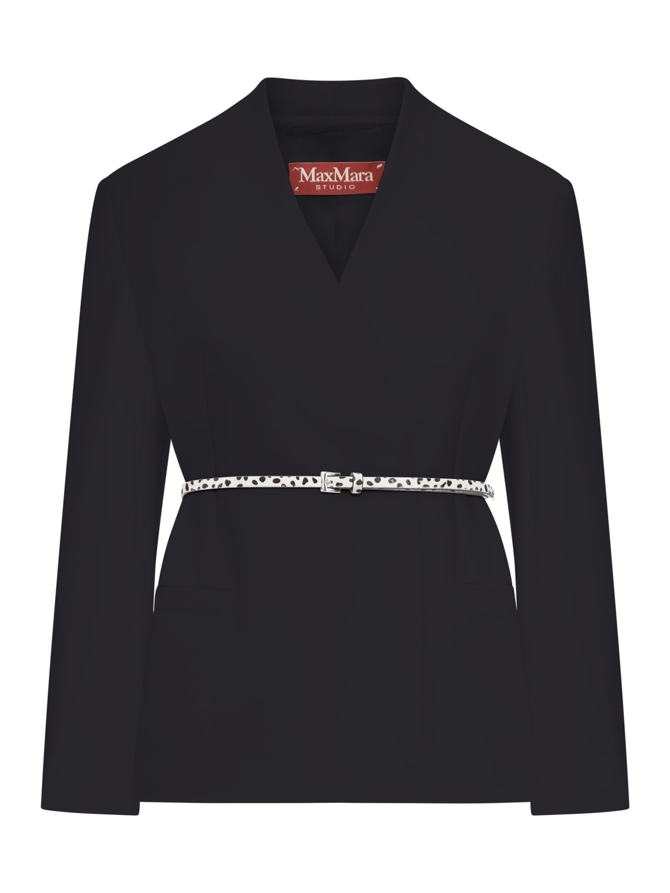 Max Mara Studio DOUBLE-BREASTED CADY JACKET WITH BELT
