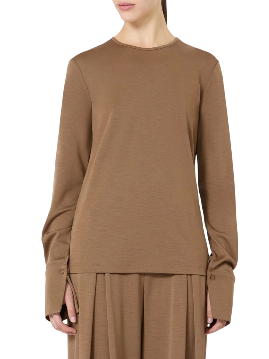 Max Mara Pure MADRE WOOL JERSEY T-SHIRT, view 3