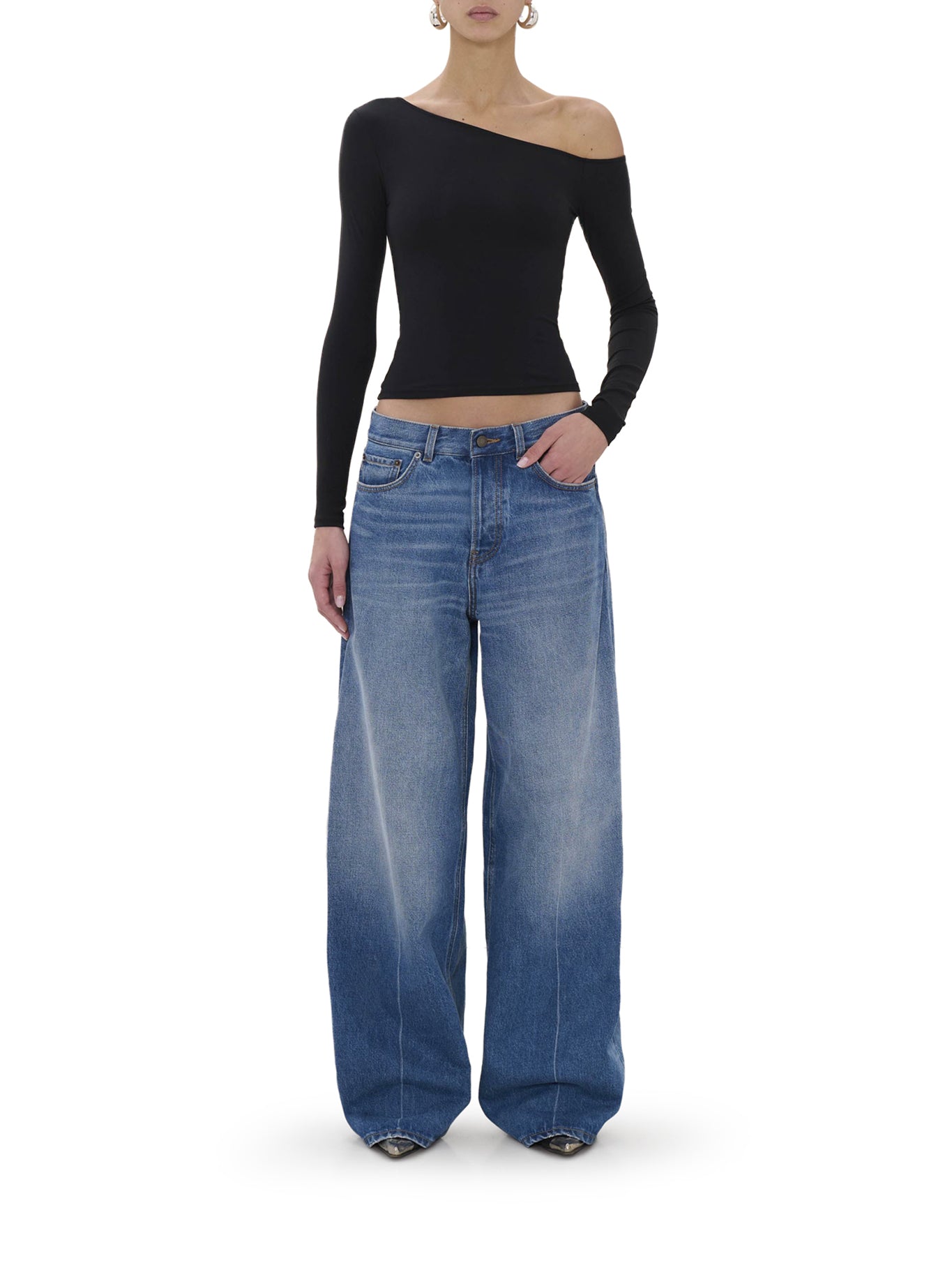 Haikure BETHANY FLUID DENIM JEANS WITH A BOYFRIEND FIT, view 2