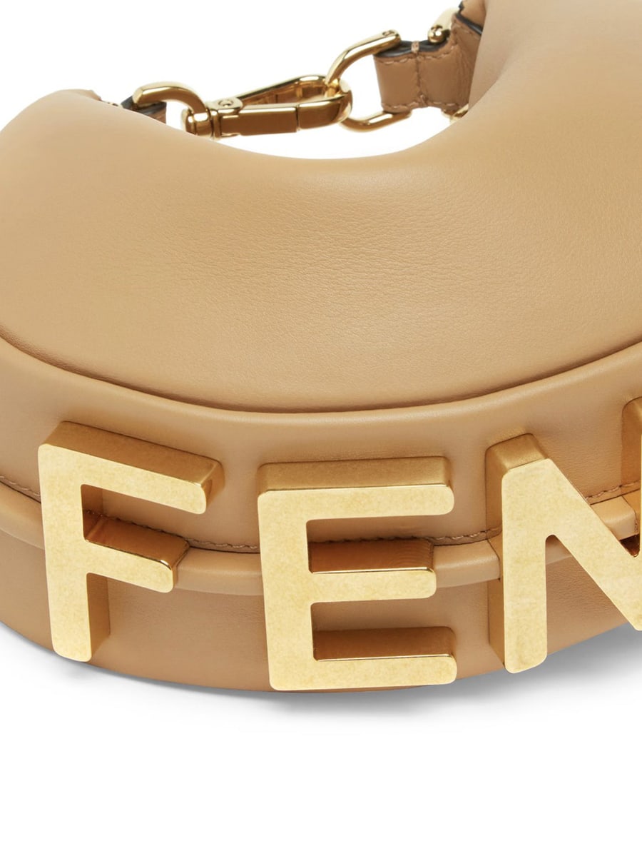 Fendi FENDIGRAPHY MINI IN HONEY LEATHER, view 4