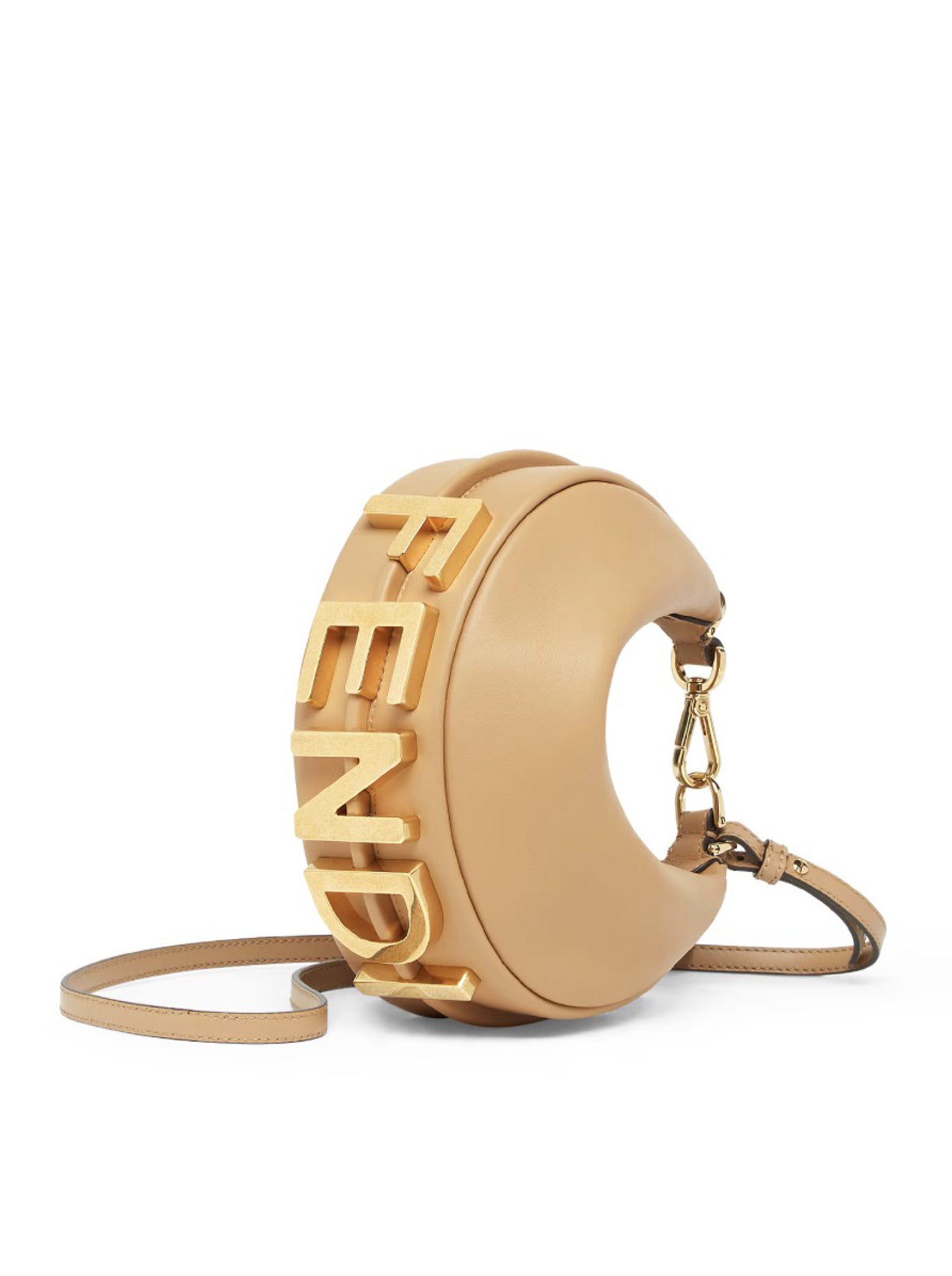 Fendi FENDIGRAPHY MINI IN HONEY LEATHER, view 2
