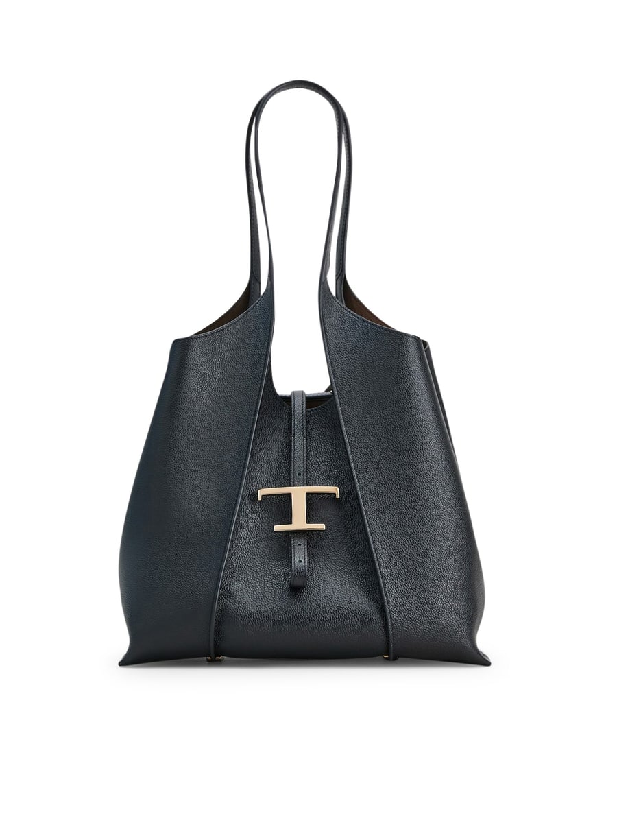 Tod's SMALL T TIMELESS BAG IN HAMMERED LEATHER