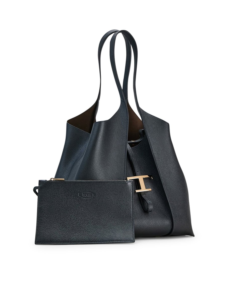 Tod's SMALL T TIMELESS BAG IN HAMMERED LEATHER, view 2