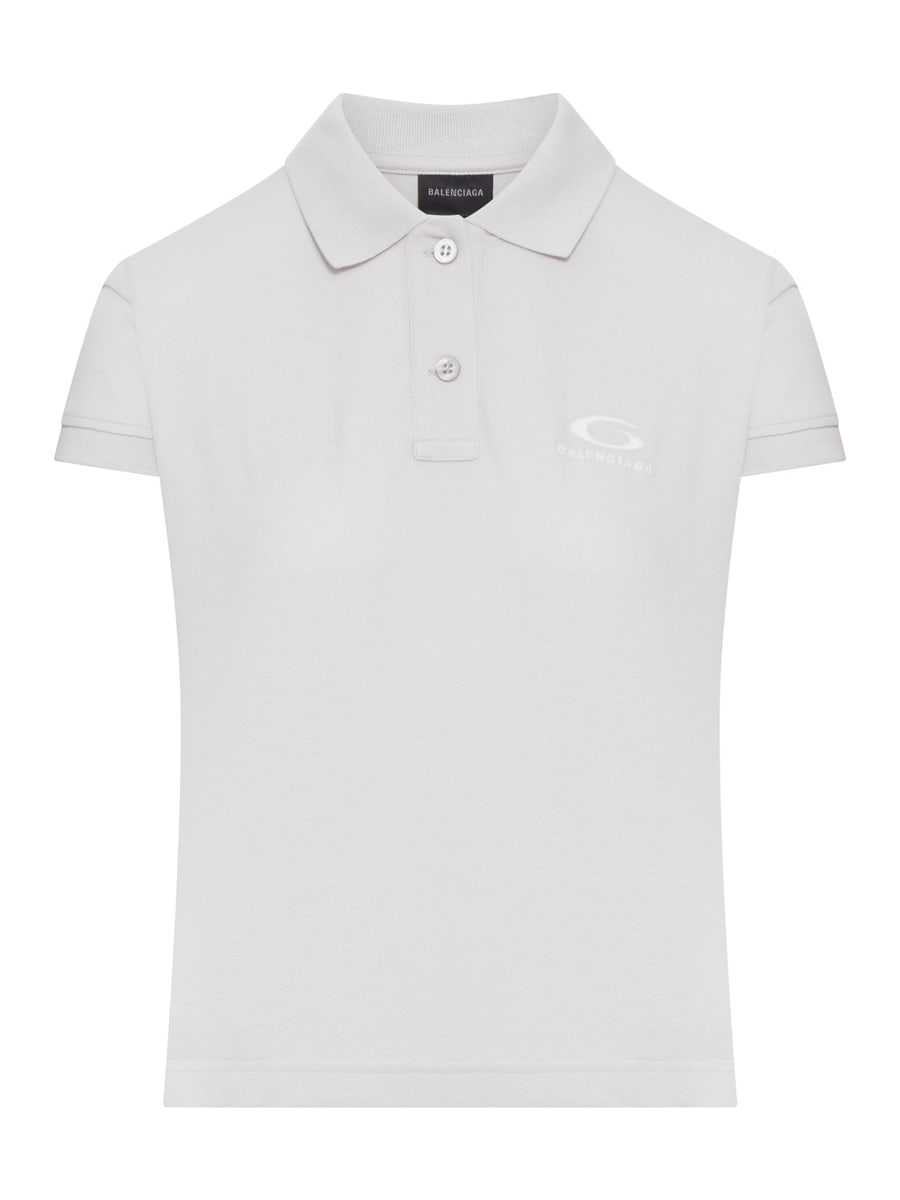Balenciaga COTTON PIQUE POLO SHIRT WITH SPORT ICON LOGO