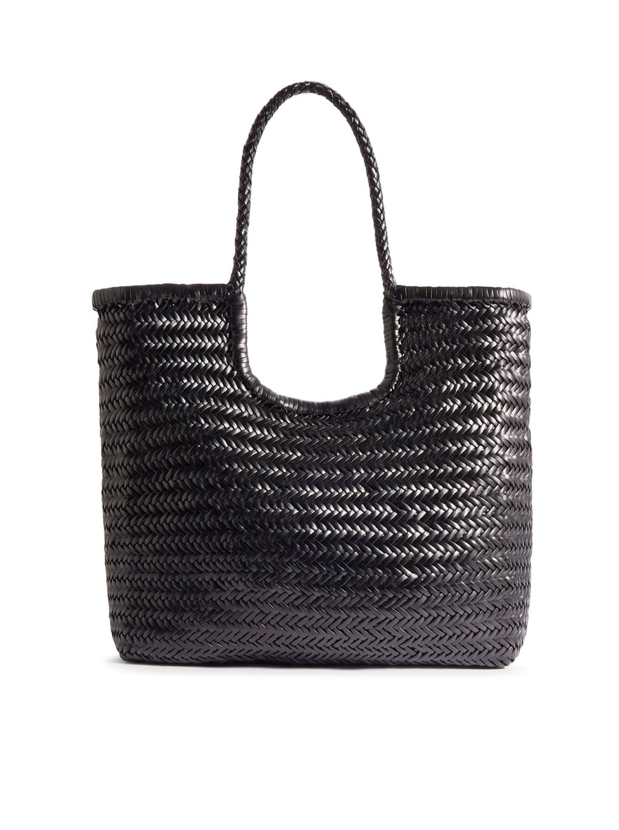 Dragon Diffusion NS DIAGONAL BLACK LEATHER TOTE BAG, view 4
