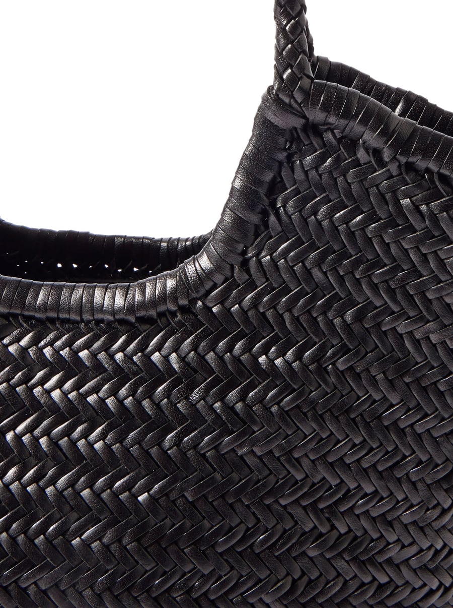 Dragon Diffusion NS DIAGONAL BLACK LEATHER TOTE BAG, view 6