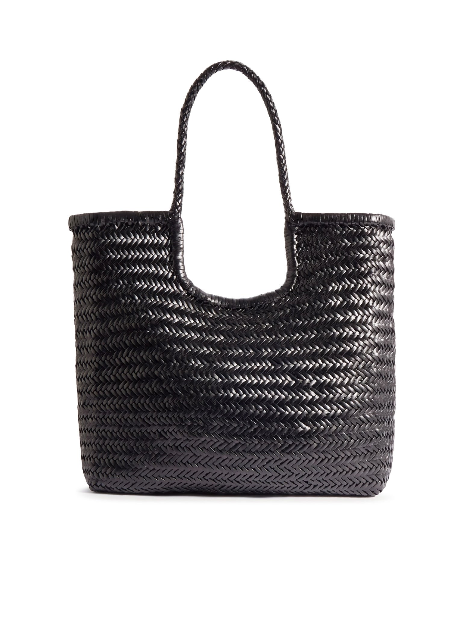 Dragon Diffusion NS DIAGONAL BLACK LEATHER TOTE BAG