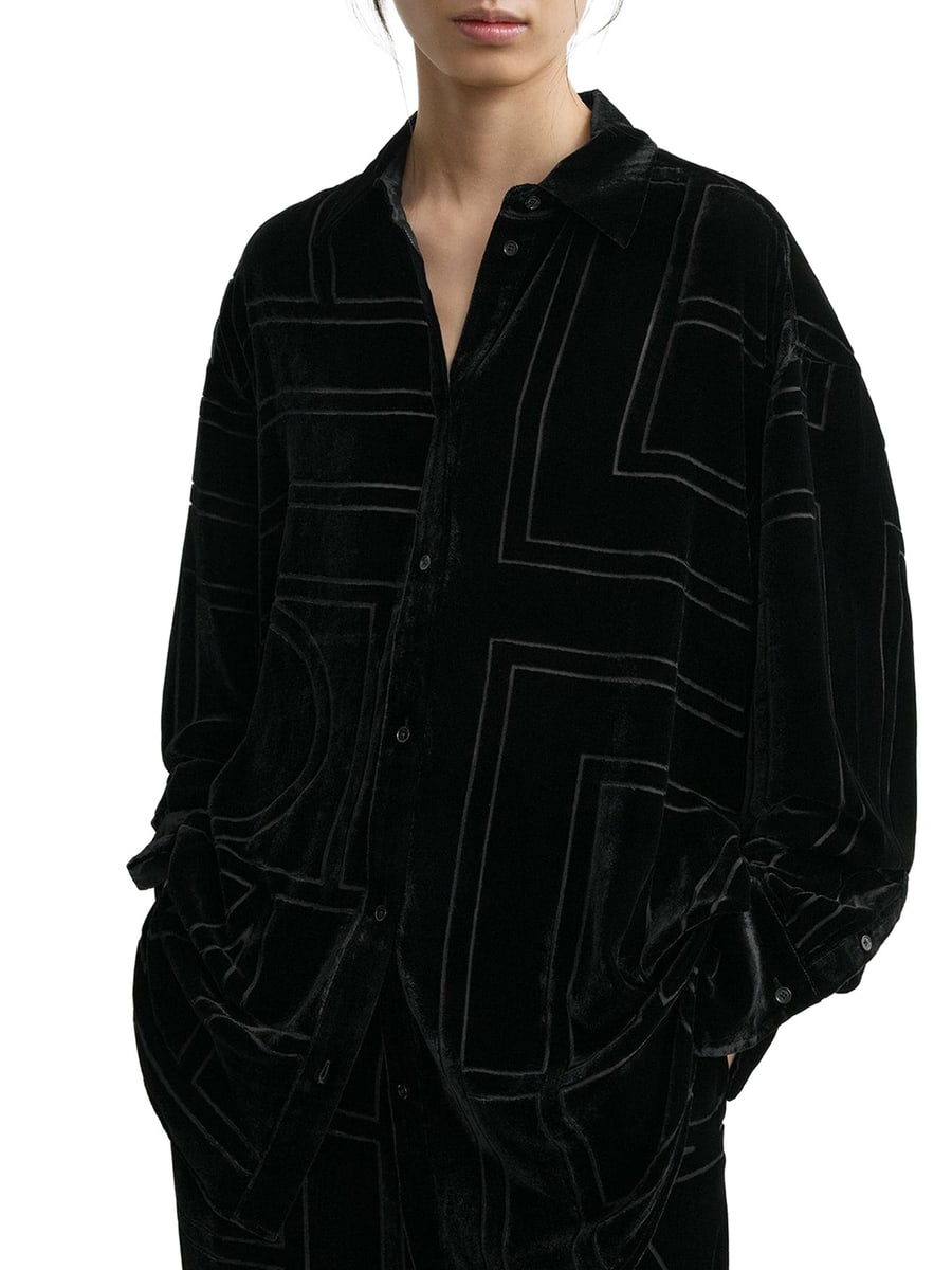 Toteme OVERSIZED DEVORÉ SHIRT, view 3