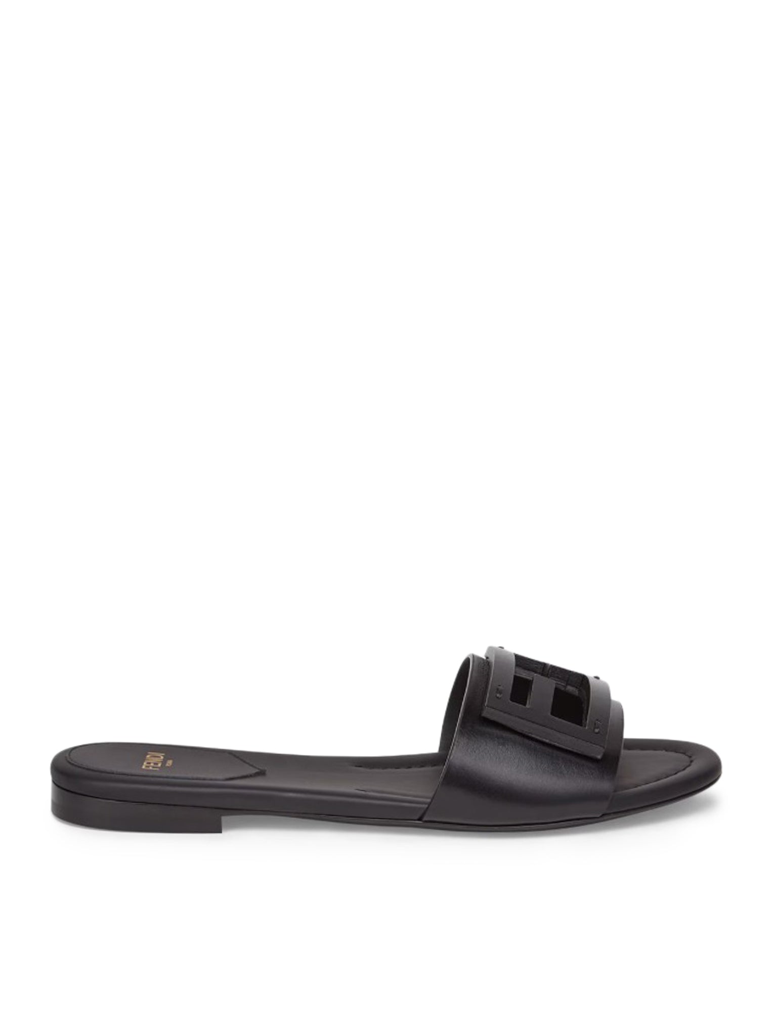 Fendi SLIDE BAGUETTE IN BLACK LEATHER