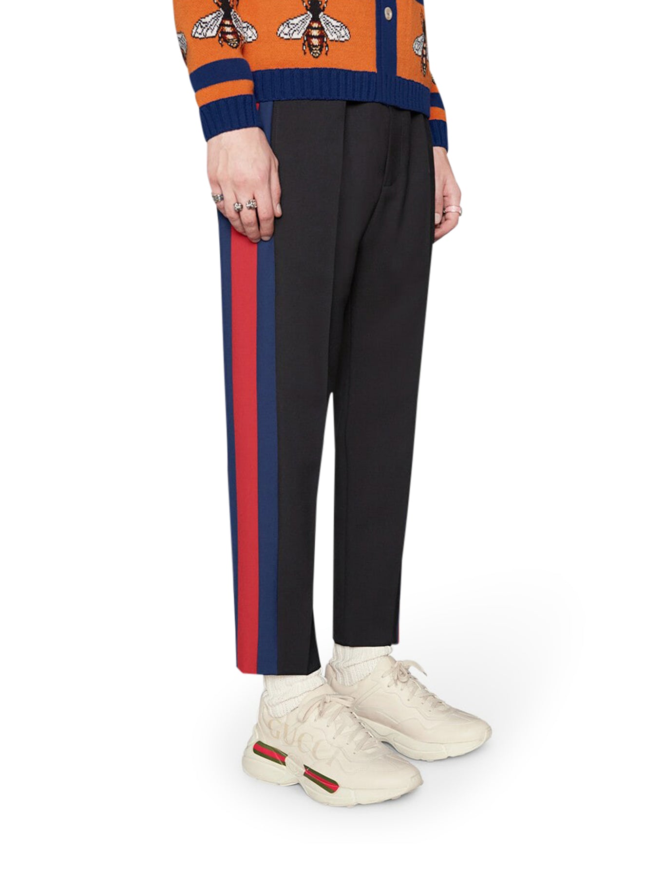 Gucci MEN`S RHYTON LEATHER WITH GUCCI LOGO, view 2