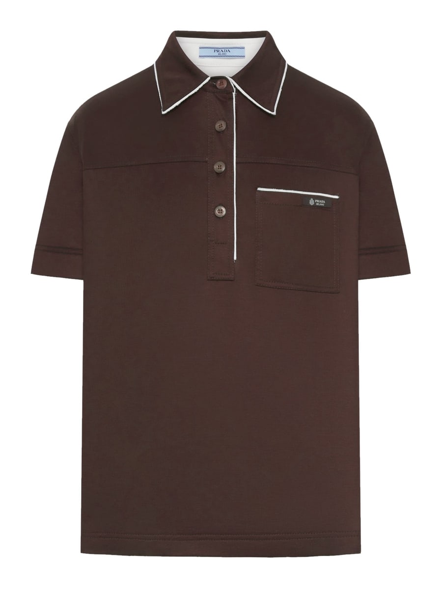 Prada POLO SHIRT IN SCOTTISH THREAD