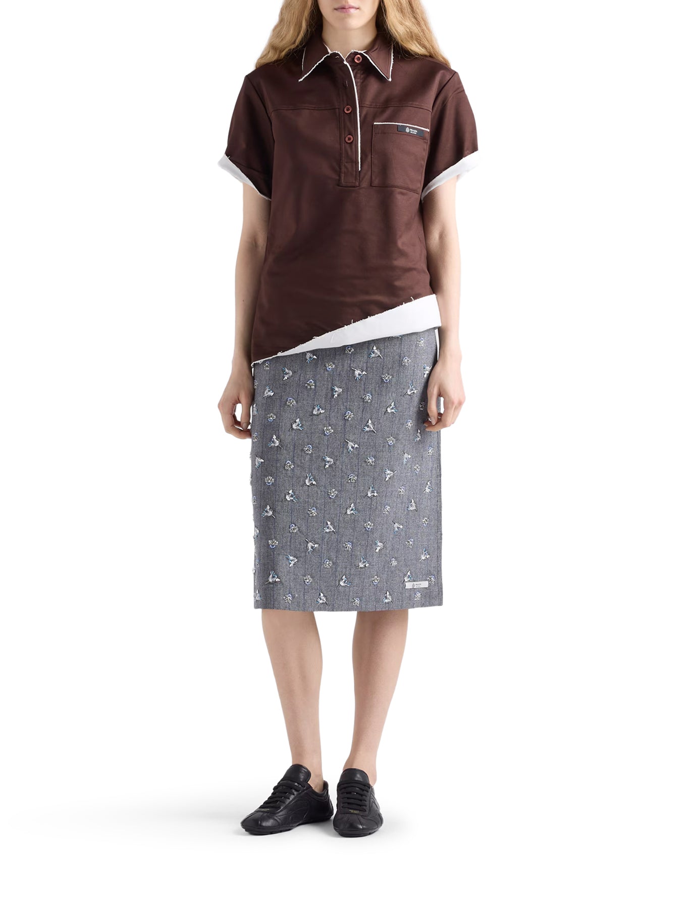 Prada POLO SHIRT IN SCOTTISH THREAD, view 2