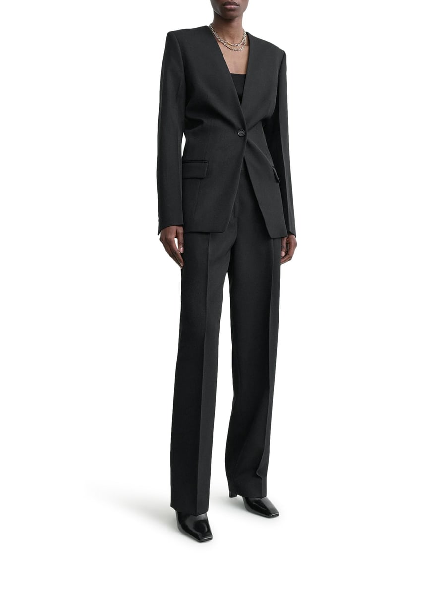 Toteme SINGLE-BREASTED WOOL BLEND BLAZER, view 2