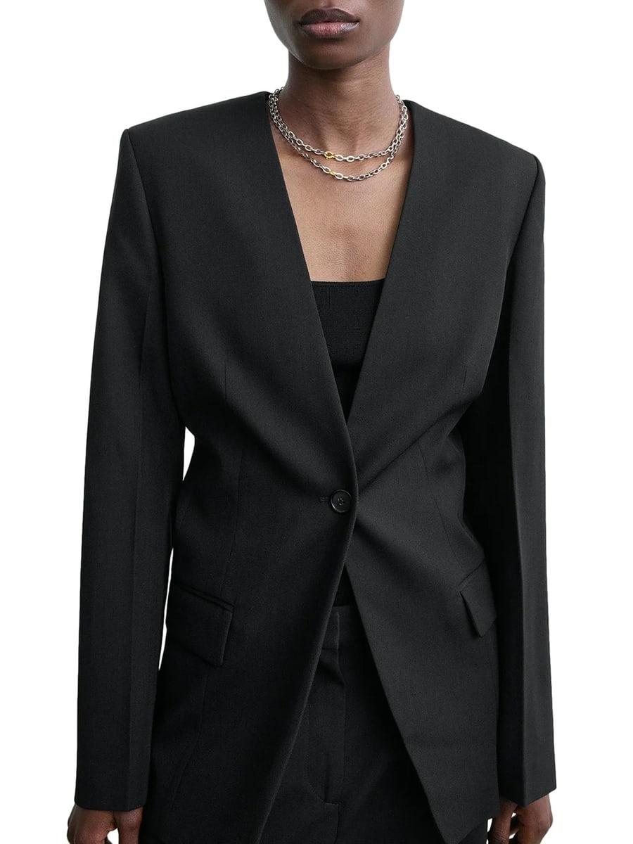 Toteme SINGLE-BREASTED WOOL BLEND BLAZER, view 5