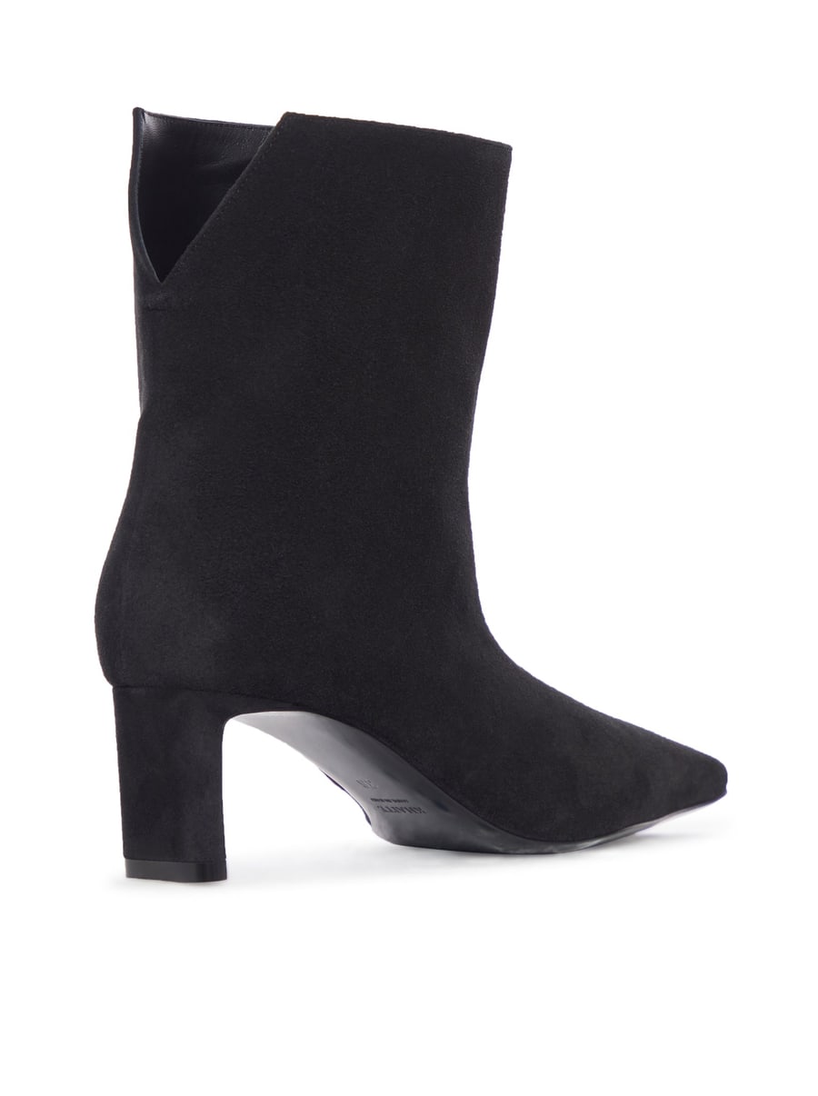 Khaite BLACK SUEDE ANKLE BOOTS, view 3