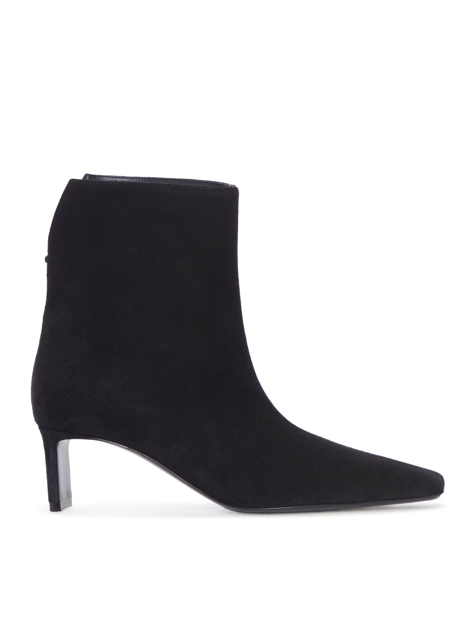 Khaite BLACK SUEDE ANKLE BOOTS