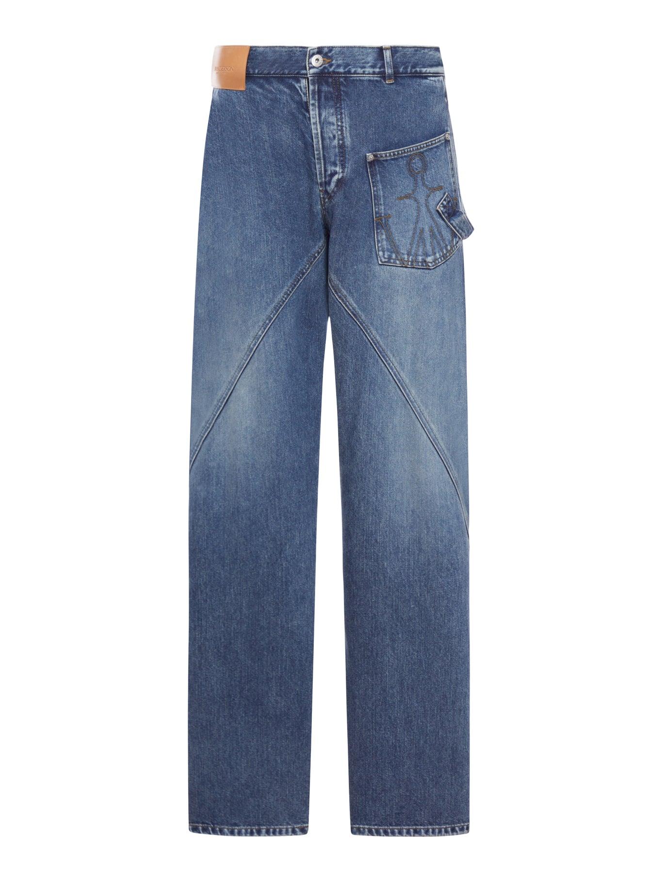 JW Anderson WORKWEAR JEANS WITH OFF-CENTRALIZED CLOSURE