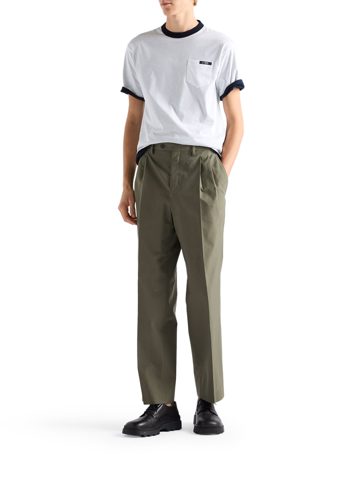 Prada REVERSIBLE COTTON T-SHIRT, view 2