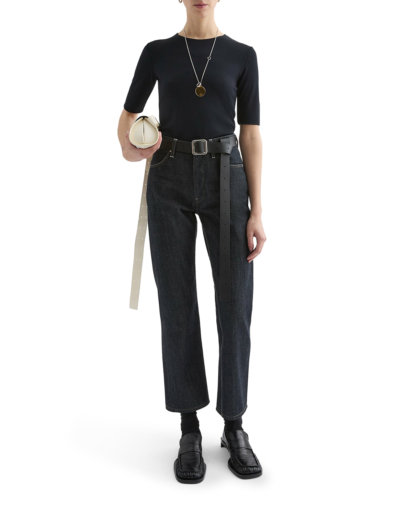 Jil Sander SHORT-SLEEVED CREPE T-SHIRT, view 2