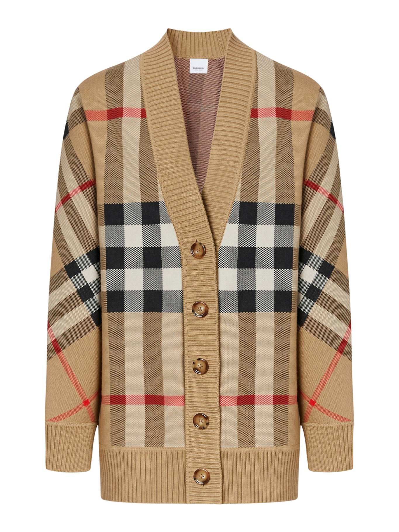 Burberry CHECK WOOL BLEND CARDIGAN