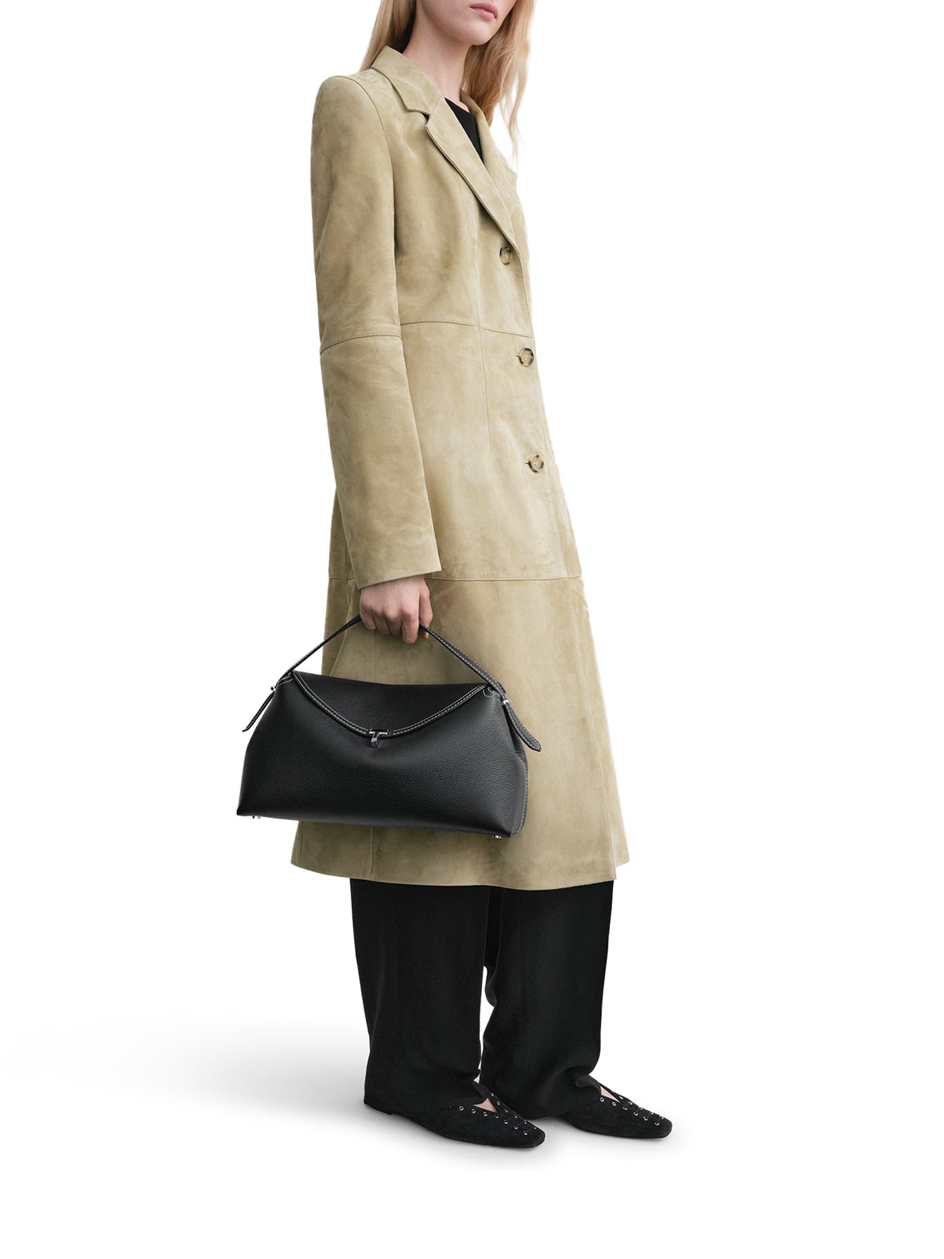 Toteme T-LOCK BAG IN EMBOSSED LEATHER, view 2