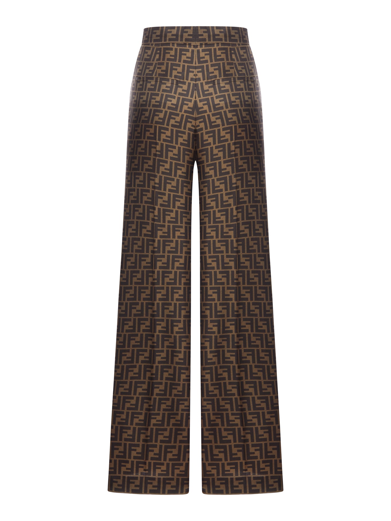 Fendi BROWN FF TWILL TROUSERS, view 2