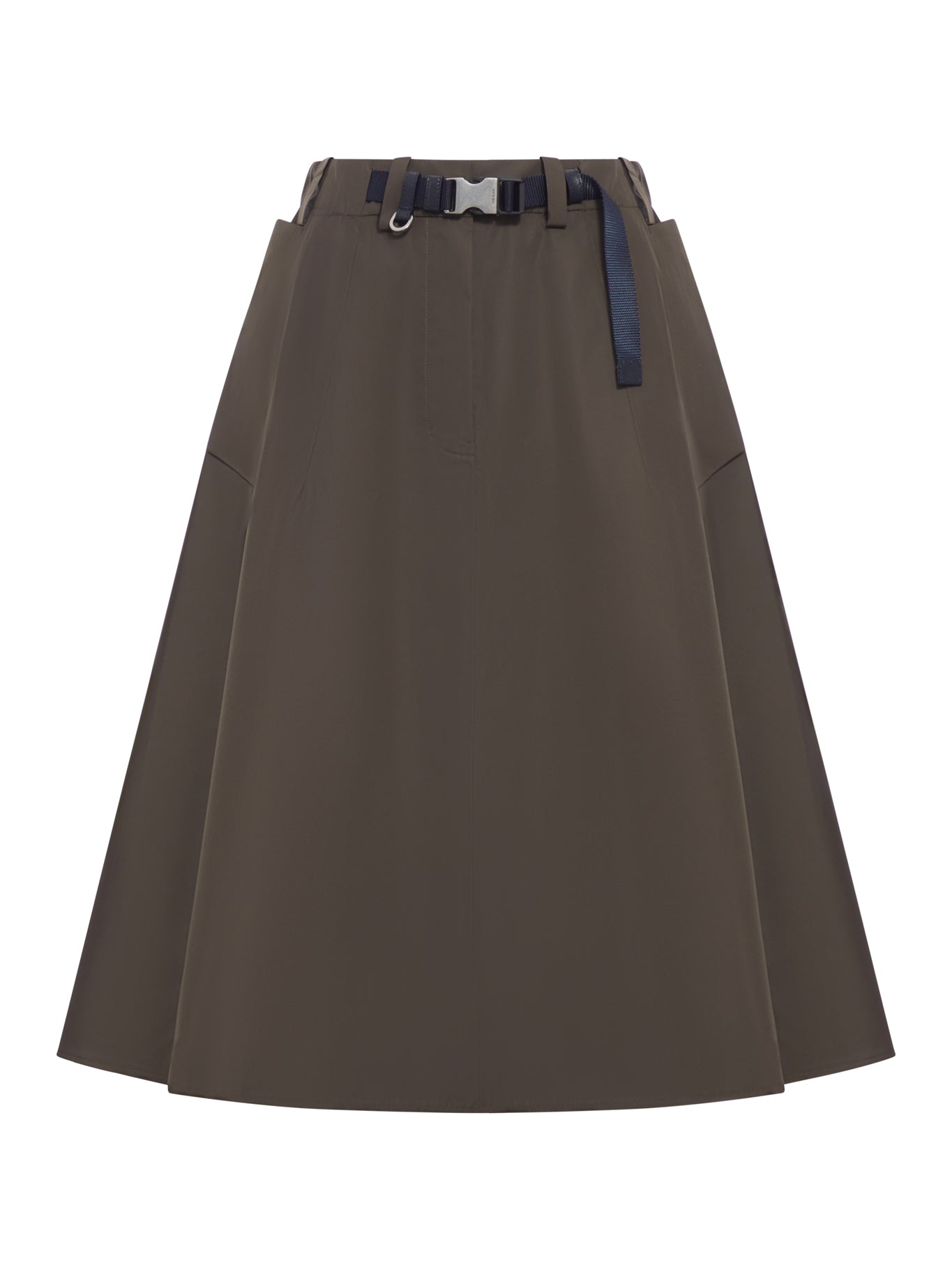Prada WIDE SKIRT IN TECHNICAL CANVAS