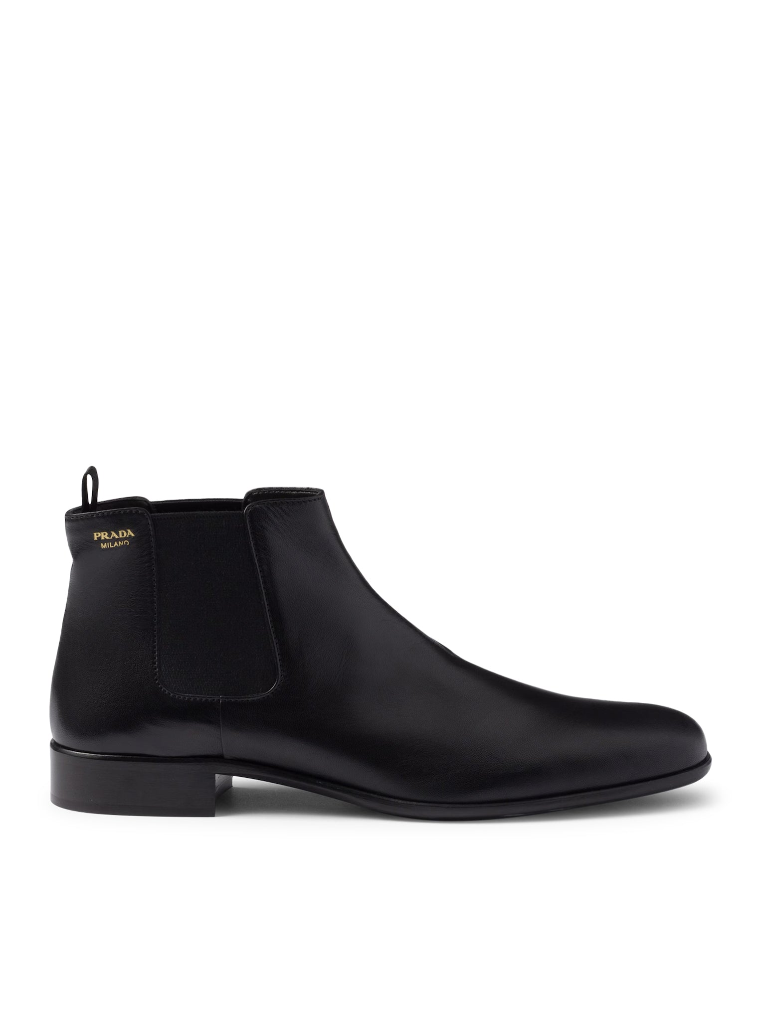 Prada LEATHER ANKLE BOOTS