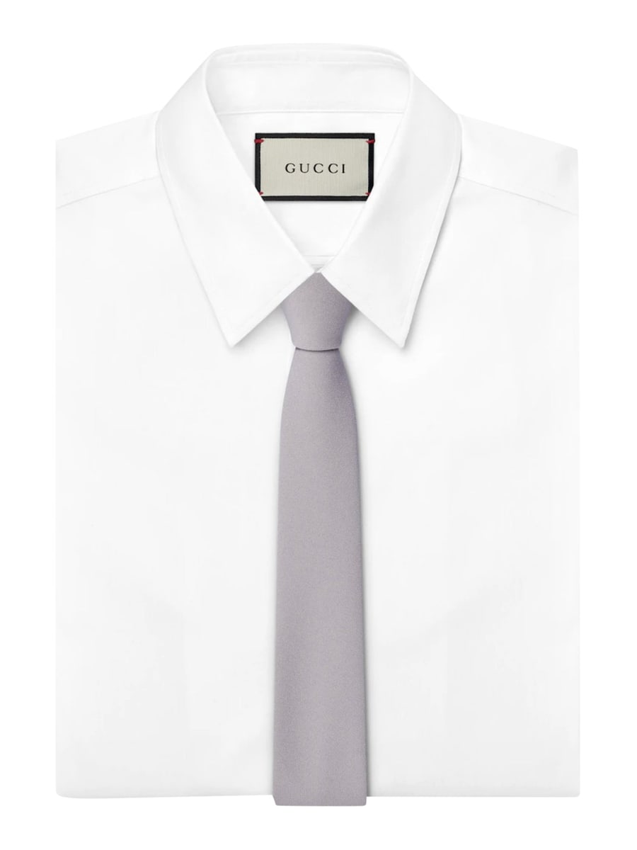 Gucci SILK TIE WITH CREPE EFFECT, view 3