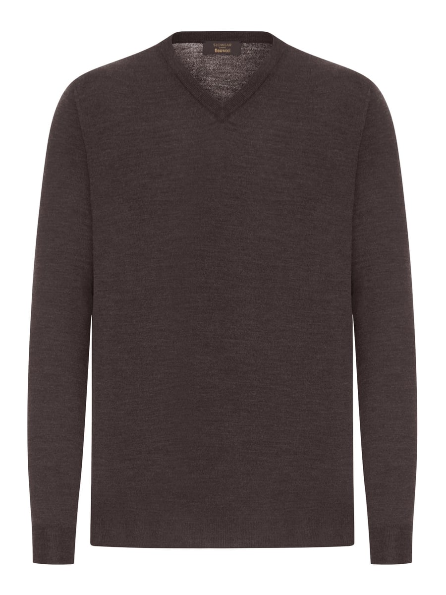 Zanone V-NECK SWEATER IN FINE COMBED WOOL