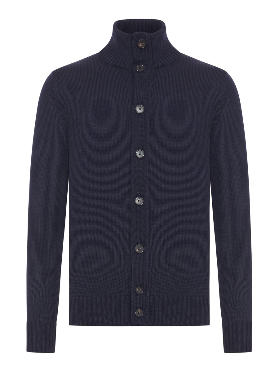 Zanone WOOL HIGH NECK CARDIGAN
