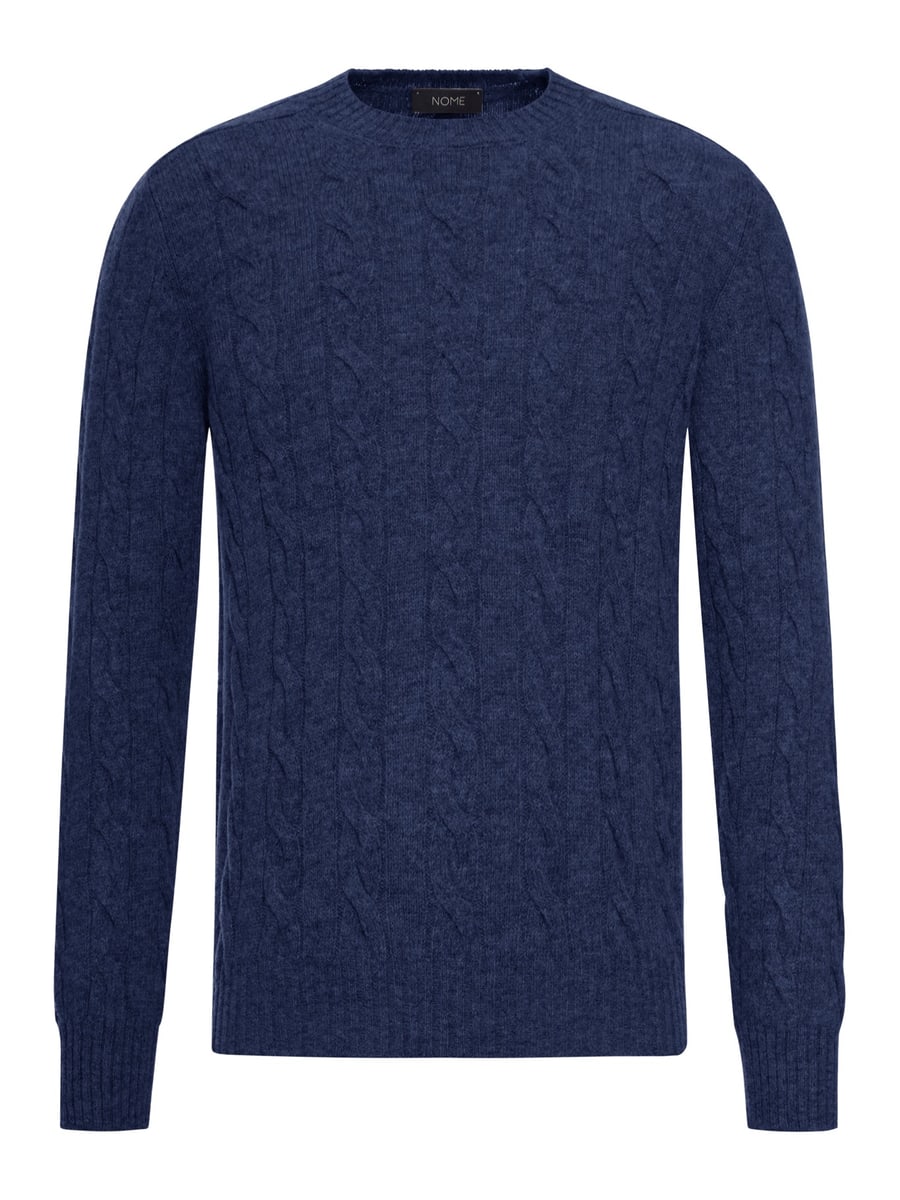 Nome G SHETLAND WOOL CABLE-KNIT CREWNECK