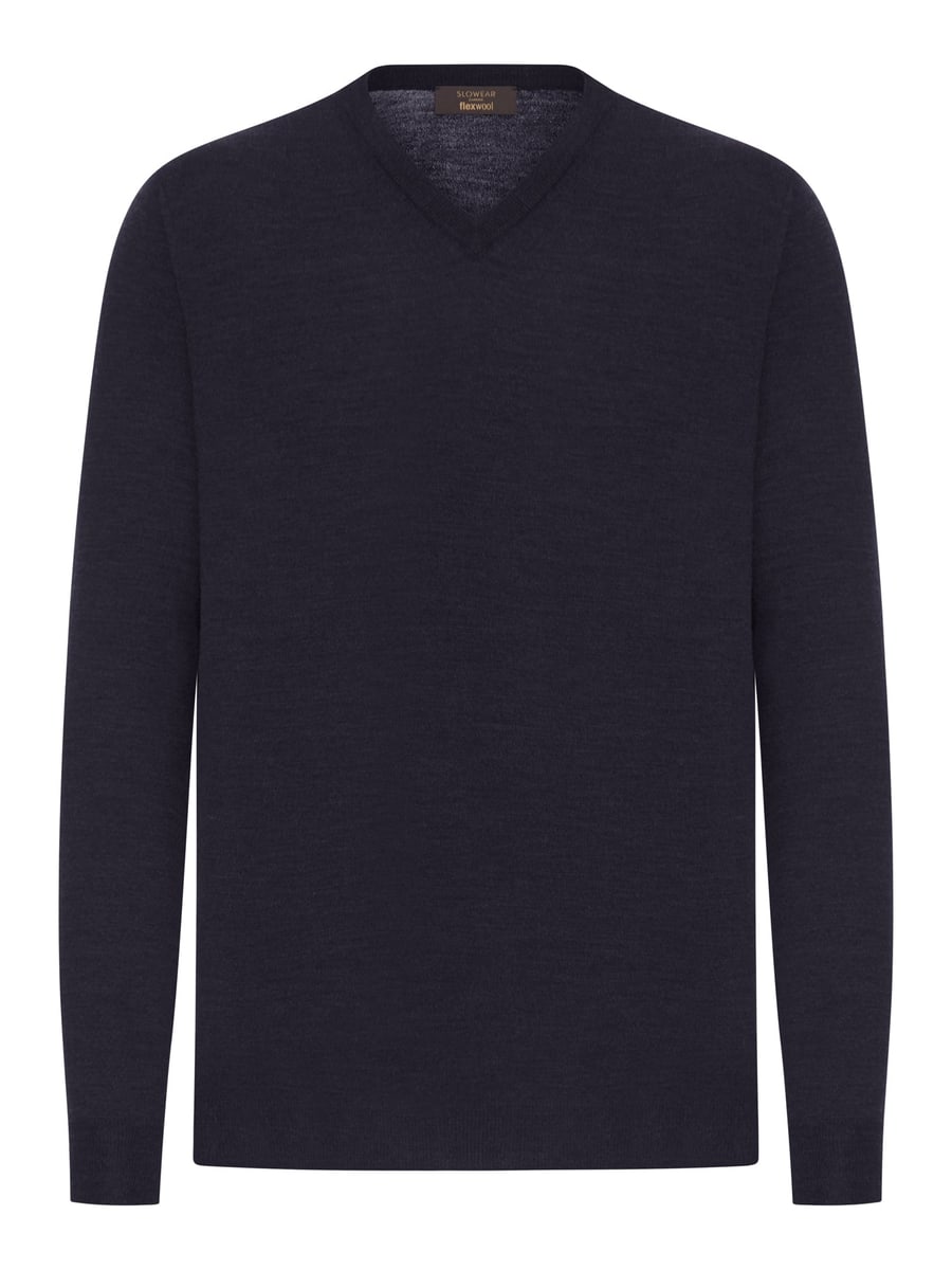Zanone V-NECK SWEATER IN FINE COMBED WOOL
