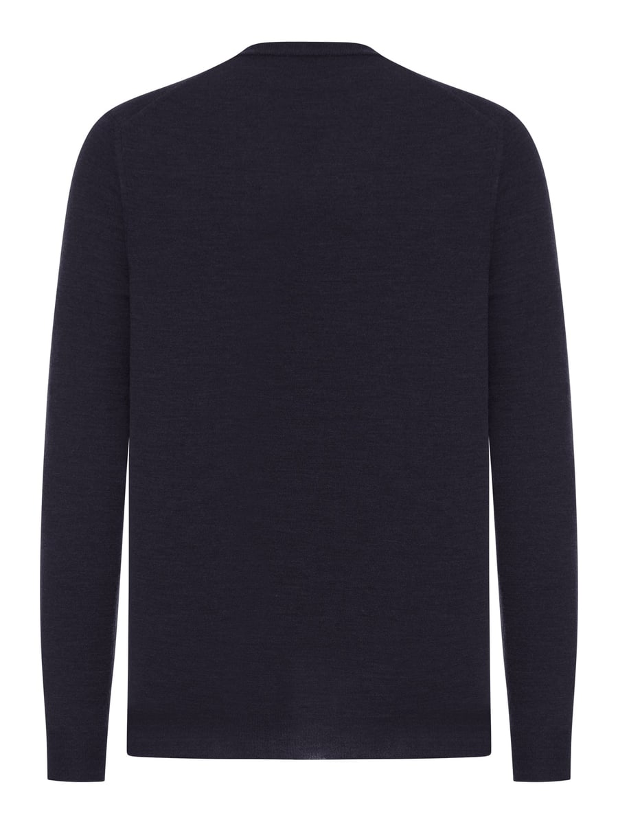 Zanone V-NECK SWEATER IN FINE COMBED WOOL, view 2