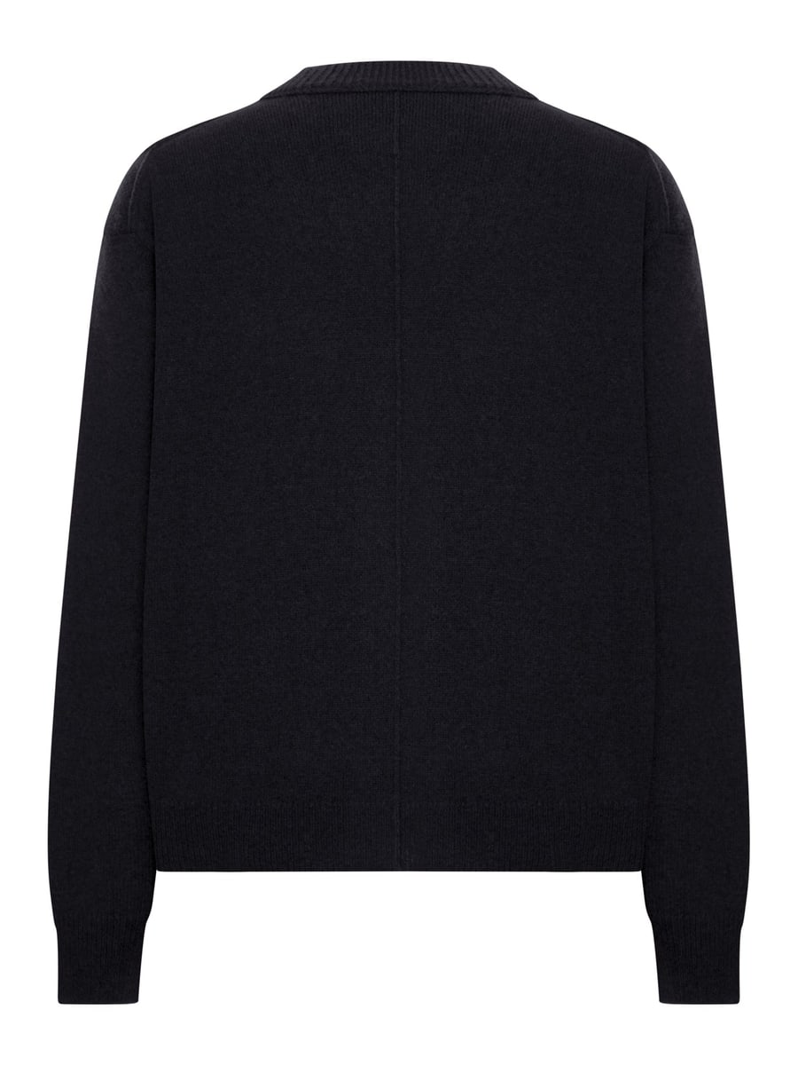 Roberto Collina WOOL CARDIGAN WITH CONTRAST STITCHING, view 2