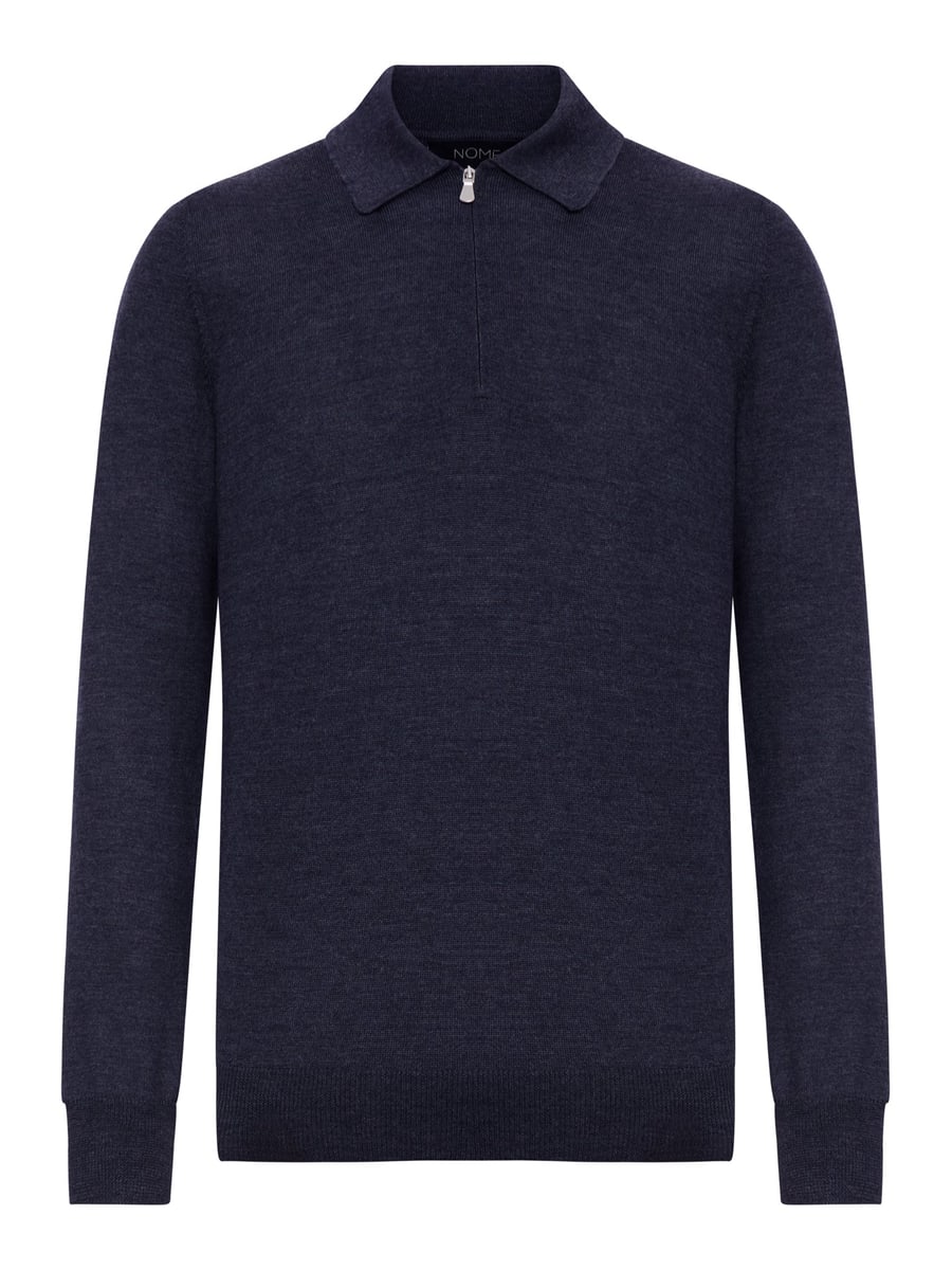 Nome G WOOL ZIP-UP POLO