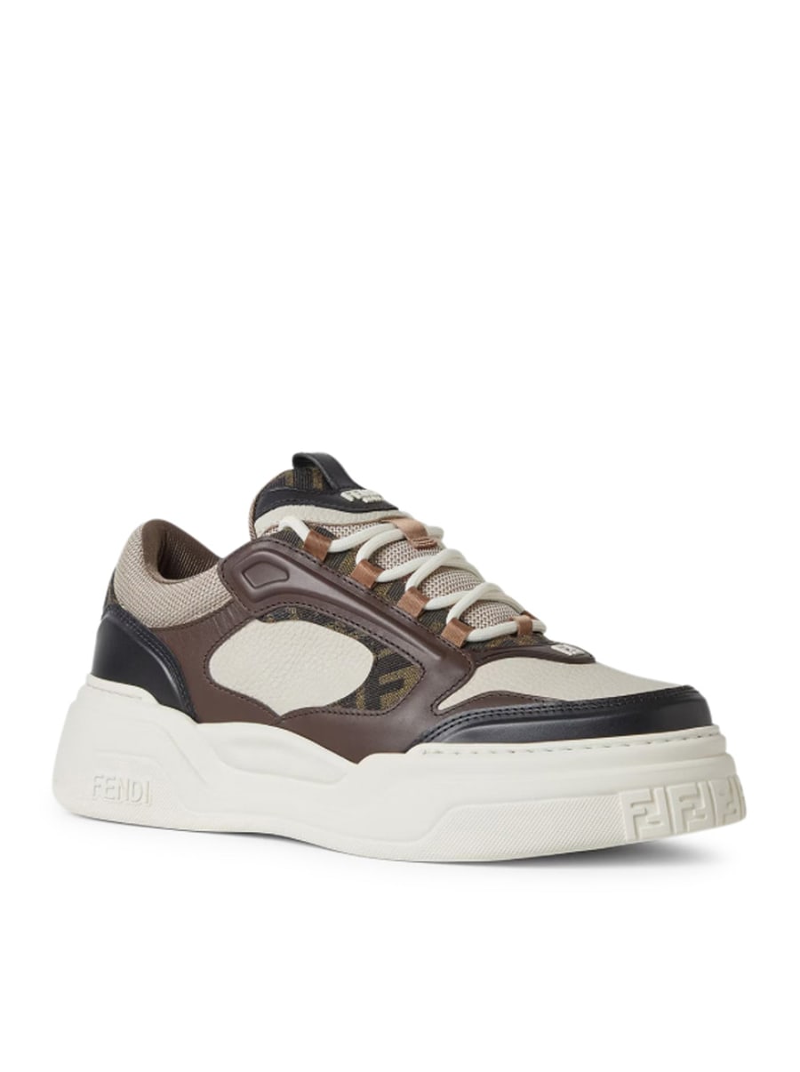 Fendi FENDI FORCE LEATHER SNEAKERS, view 3