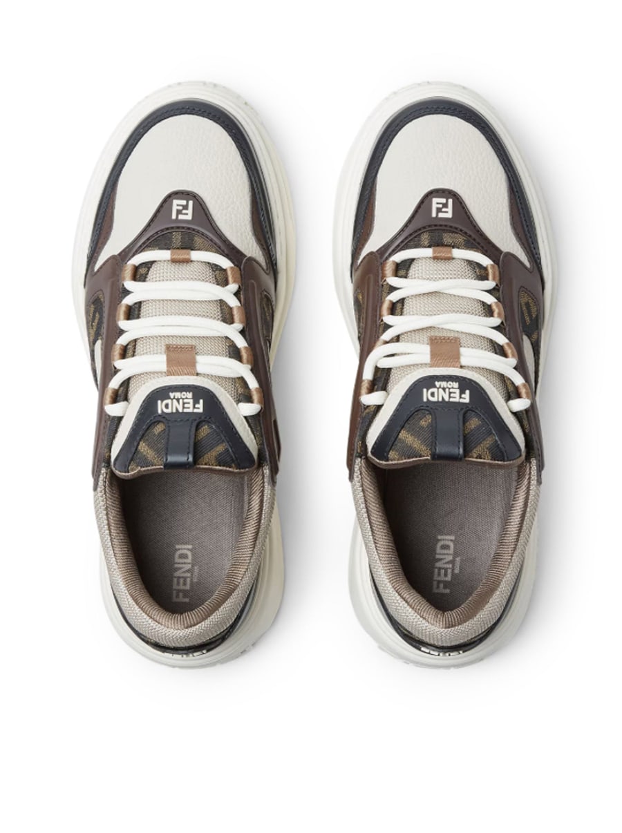 Fendi FENDI FORCE LEATHER SNEAKERS, view 5