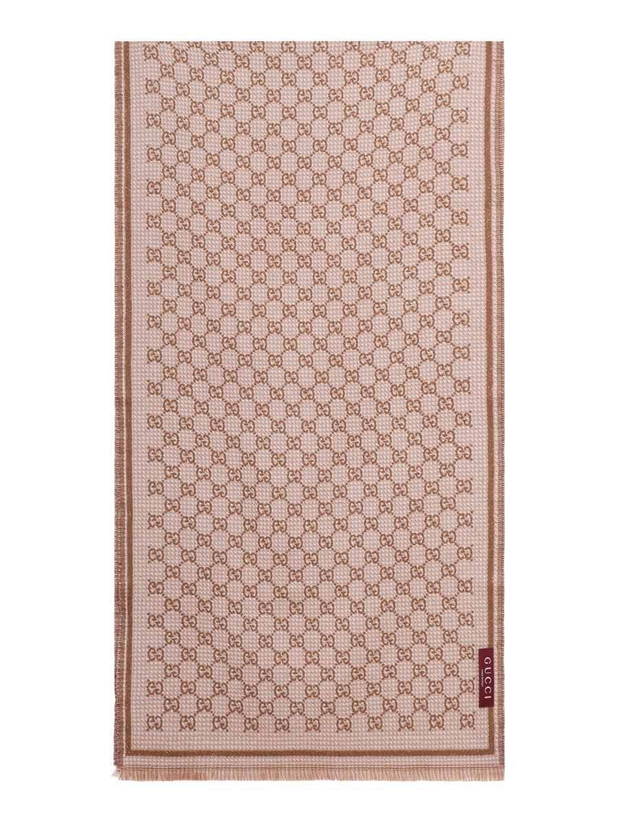 Gucci DOUBLE SIDE "GG" WOOL SCARF, view 2