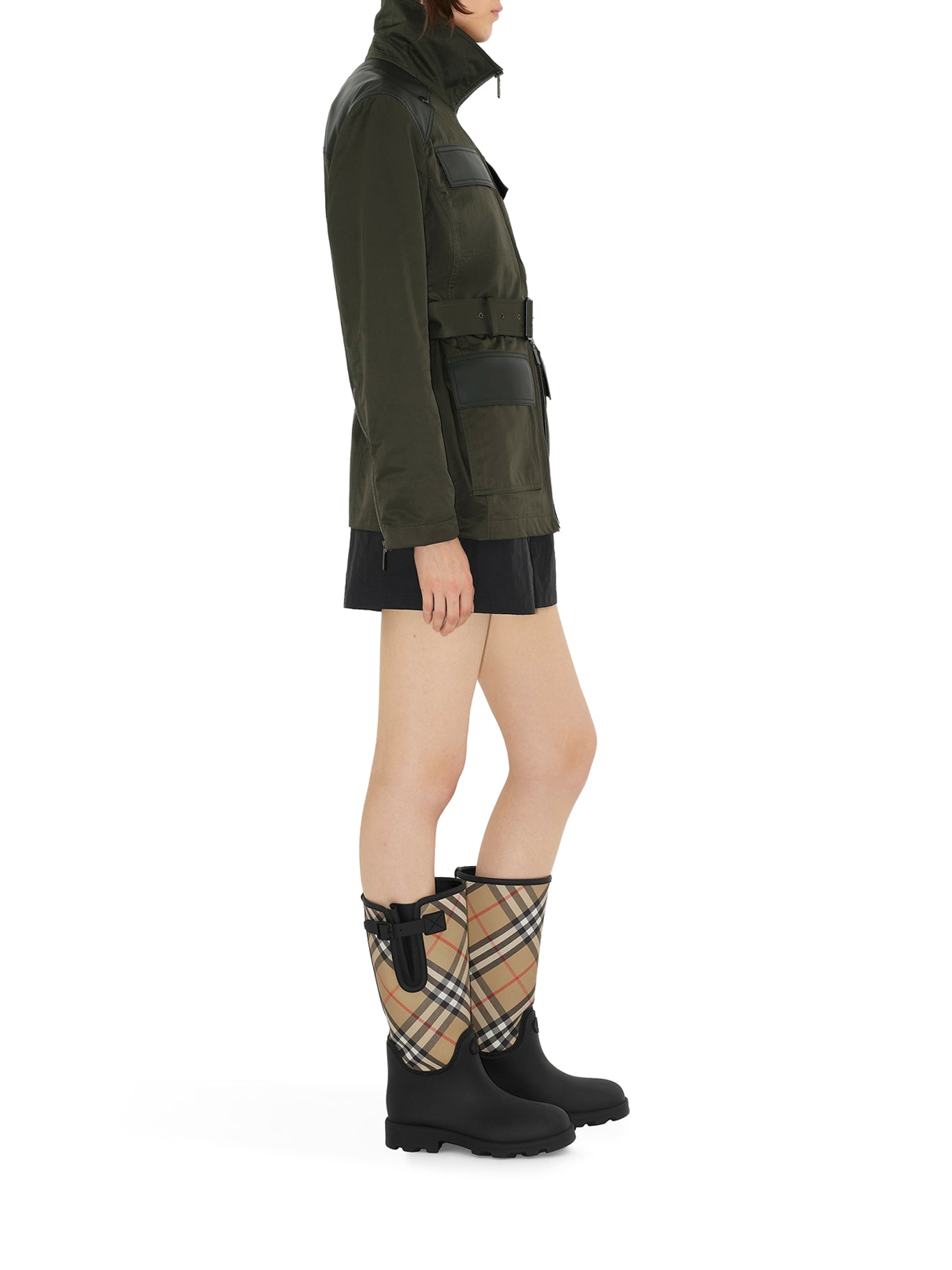 Burberry MARSH STAMP HIGH RUBBER BOOTS, view 2