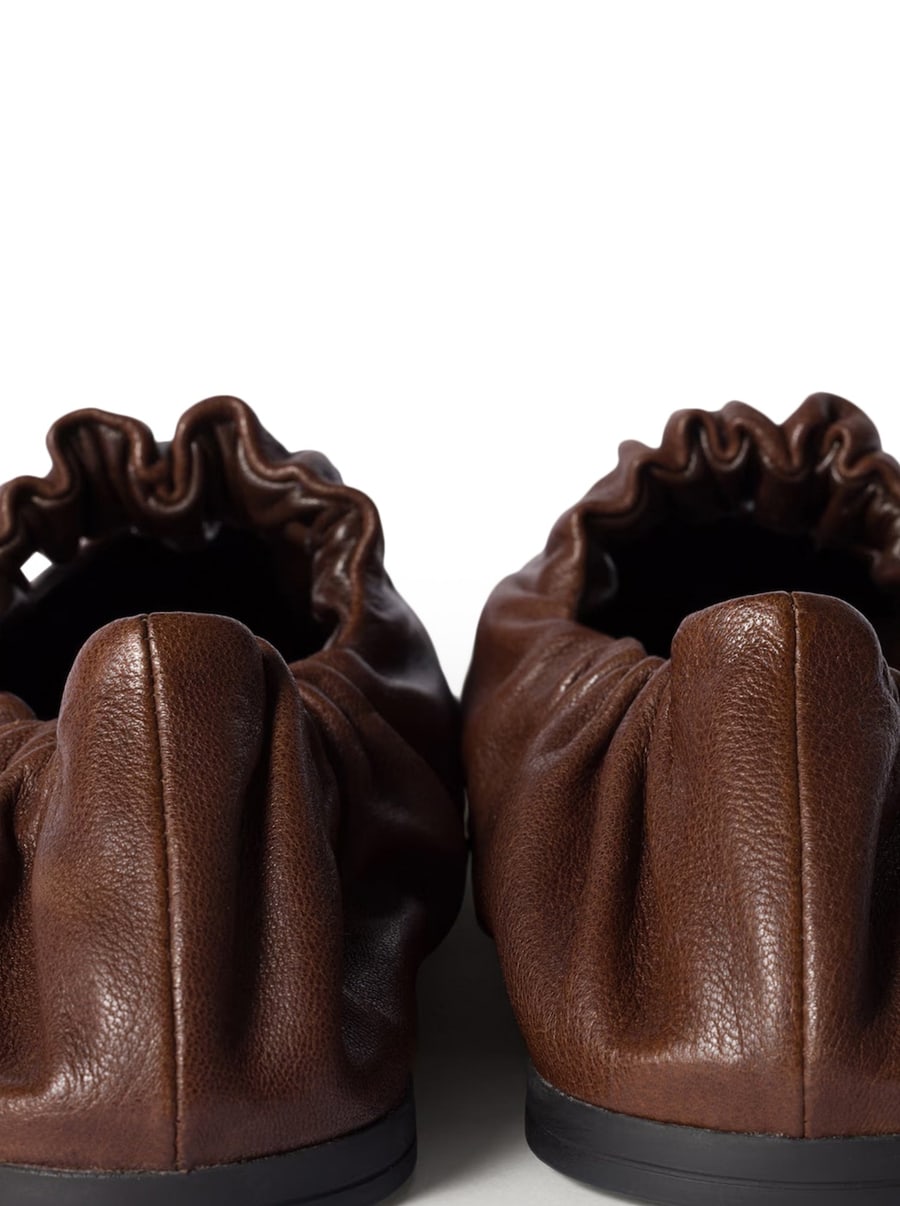 Miu Miu NAPPA RUCHED BALLET FLATS, view 4