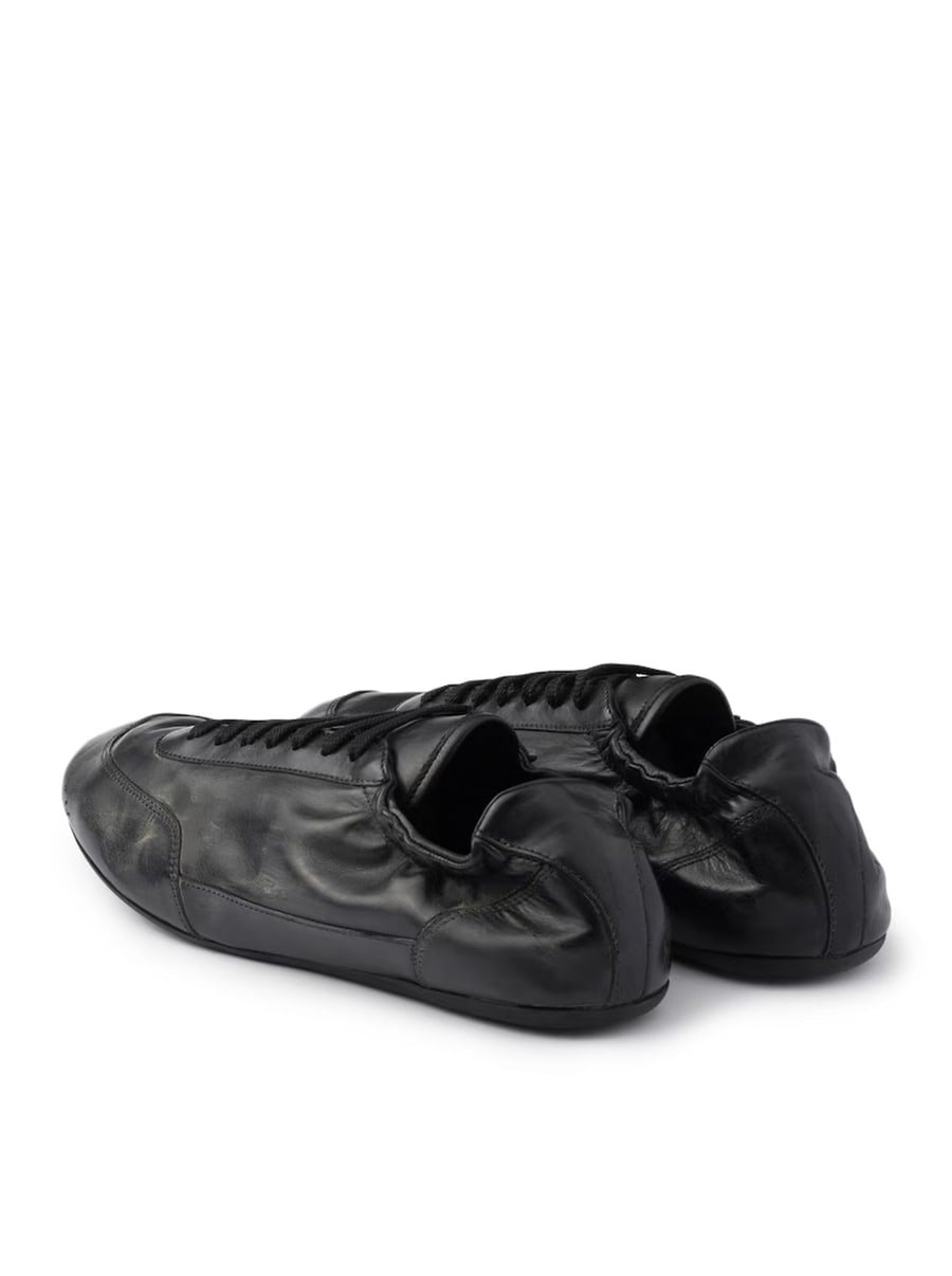 Prada COLLAPSE LEATHER SNEAKERS, view 5