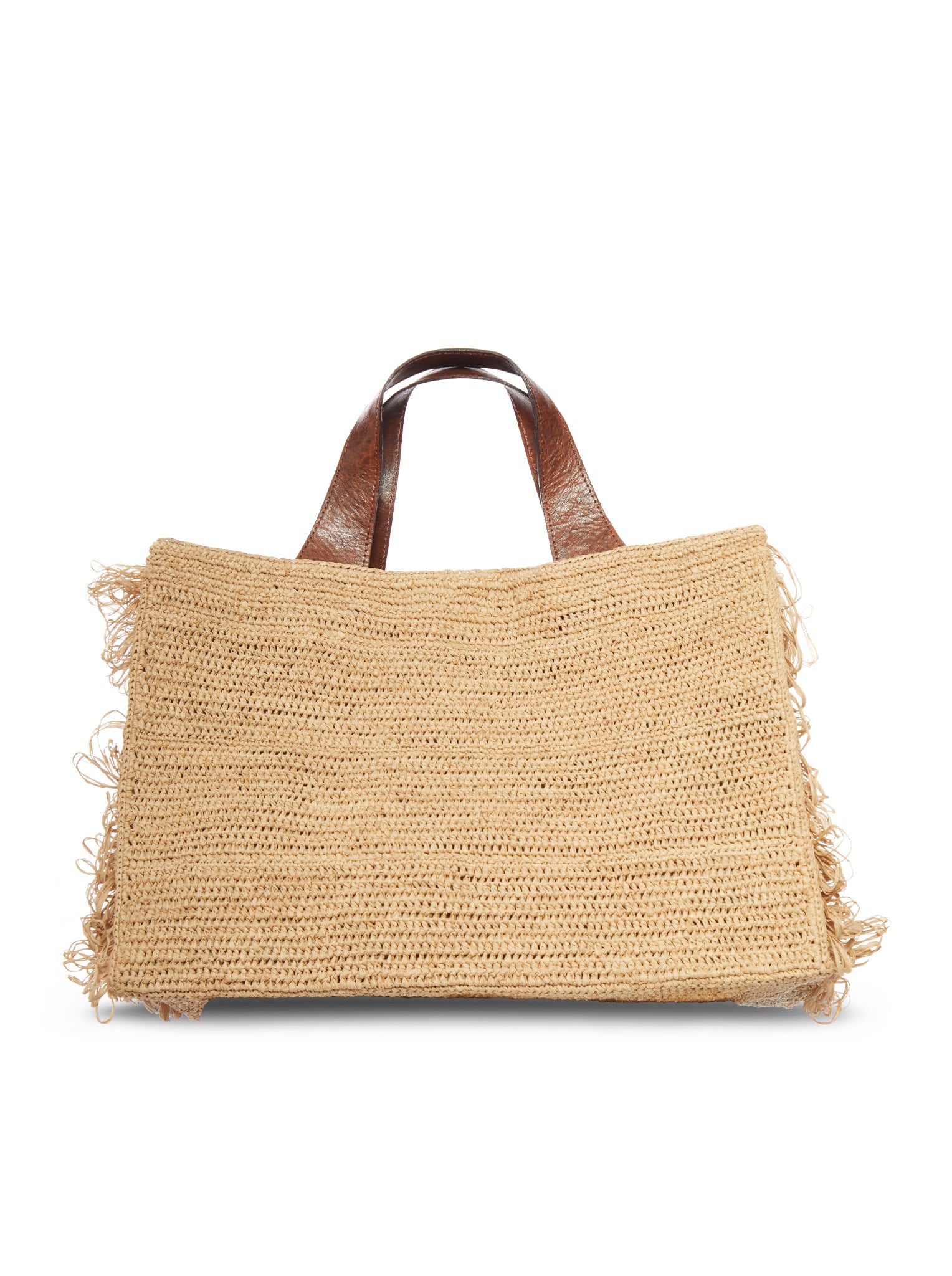 I Beliv ONJA RAFFIA BAG WITH FRINGES