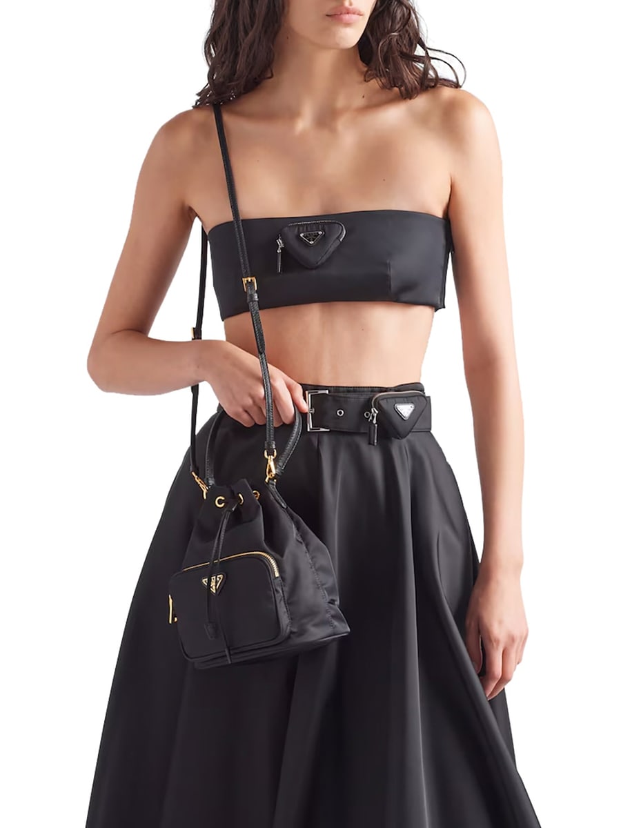 Prada PRADA DUET RE-NYLON BUCKET BAG, view 3
