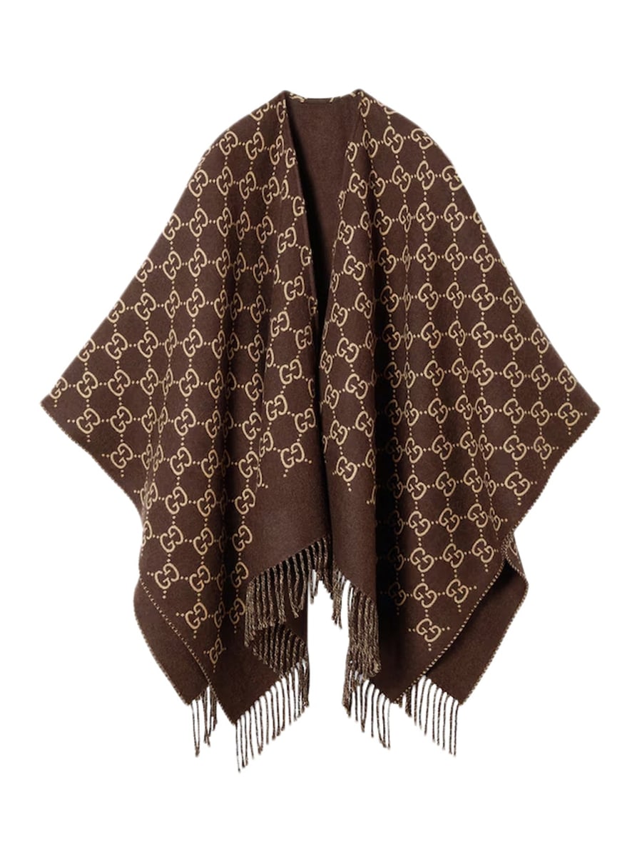 Gucci GG WOOL JACQUARD CAPE