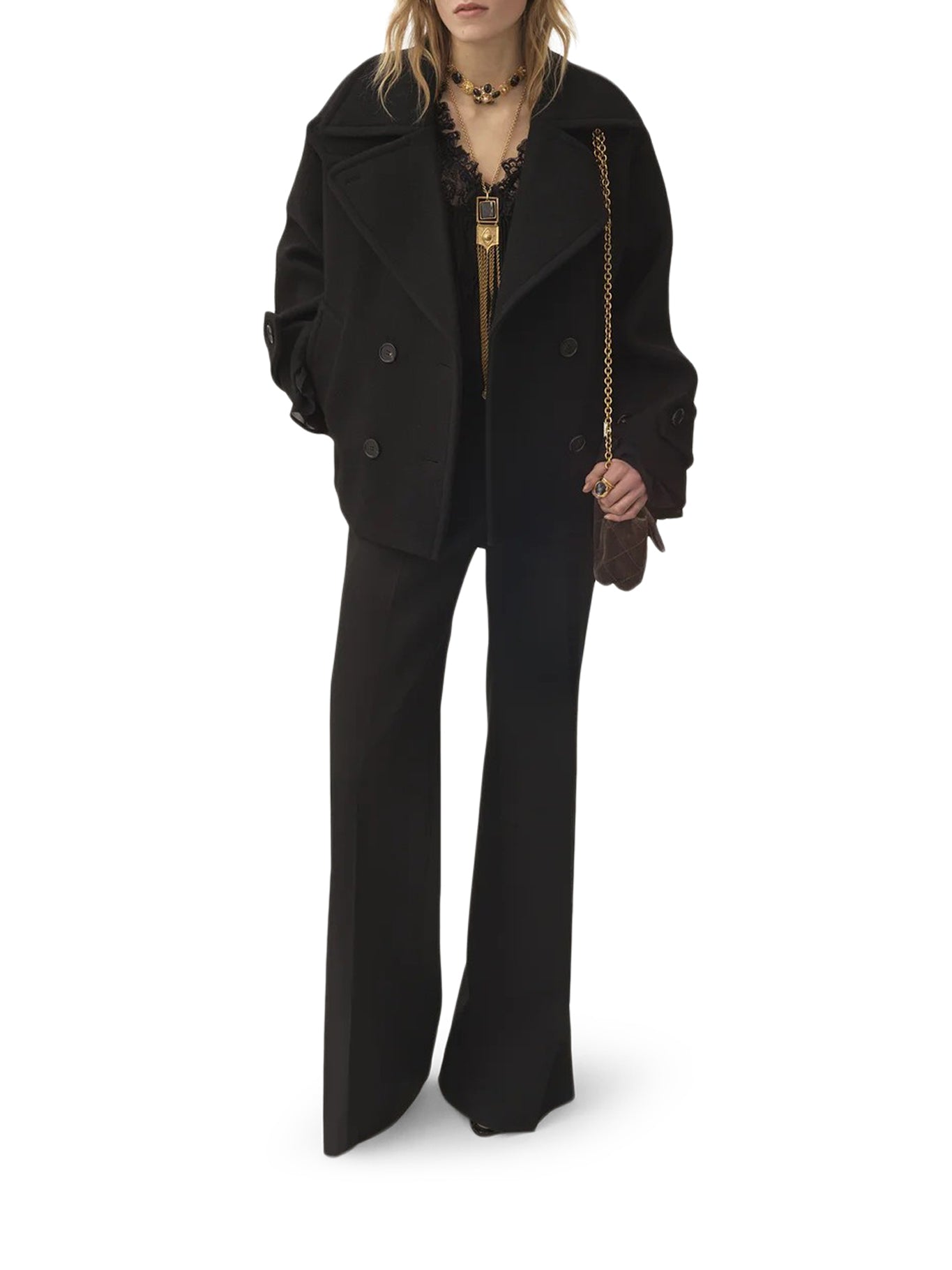 Chloé OVERSIZED SHORT WOOL COAT, view 2