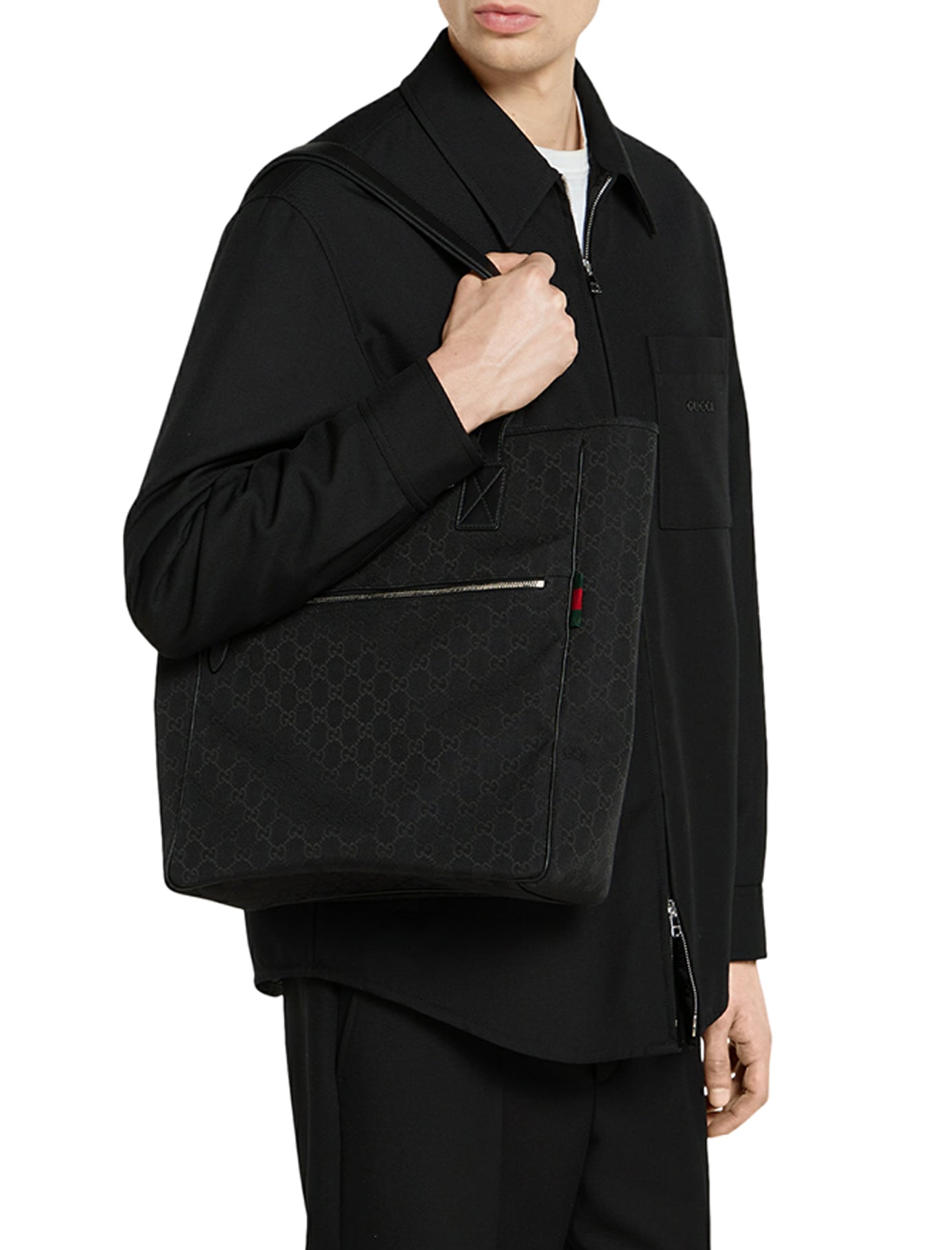 Gucci MEDIUM SIZE GG FABRIC SHOPPING BAG, view 2
