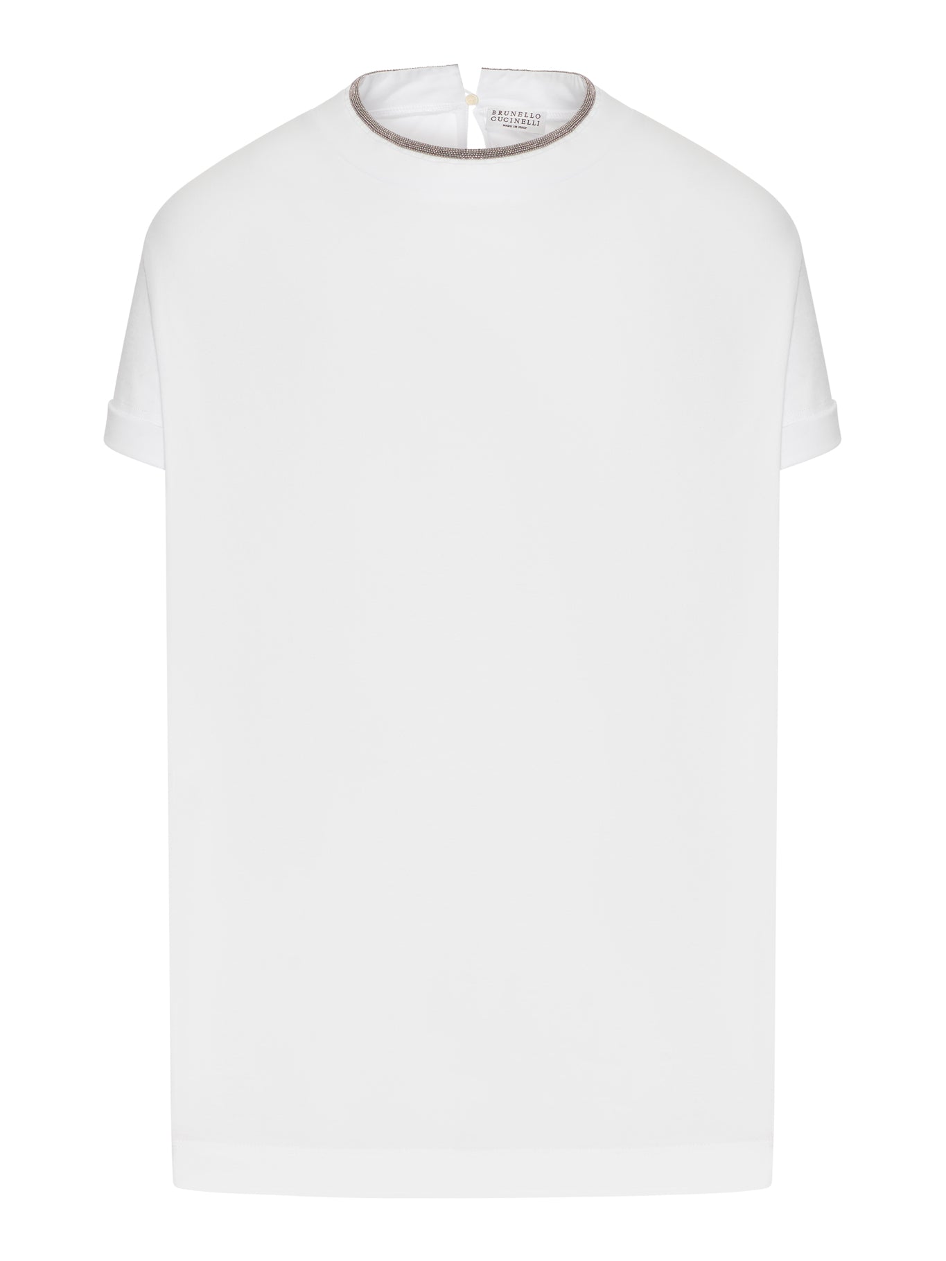 Brunello Cucinelli JERSEY T-SHIRT WITH PRECIOUS FAUX LAYERING