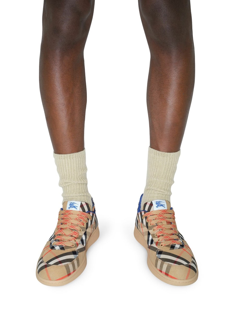 Burberry CHECKED BOX SNEAKERS, view 2