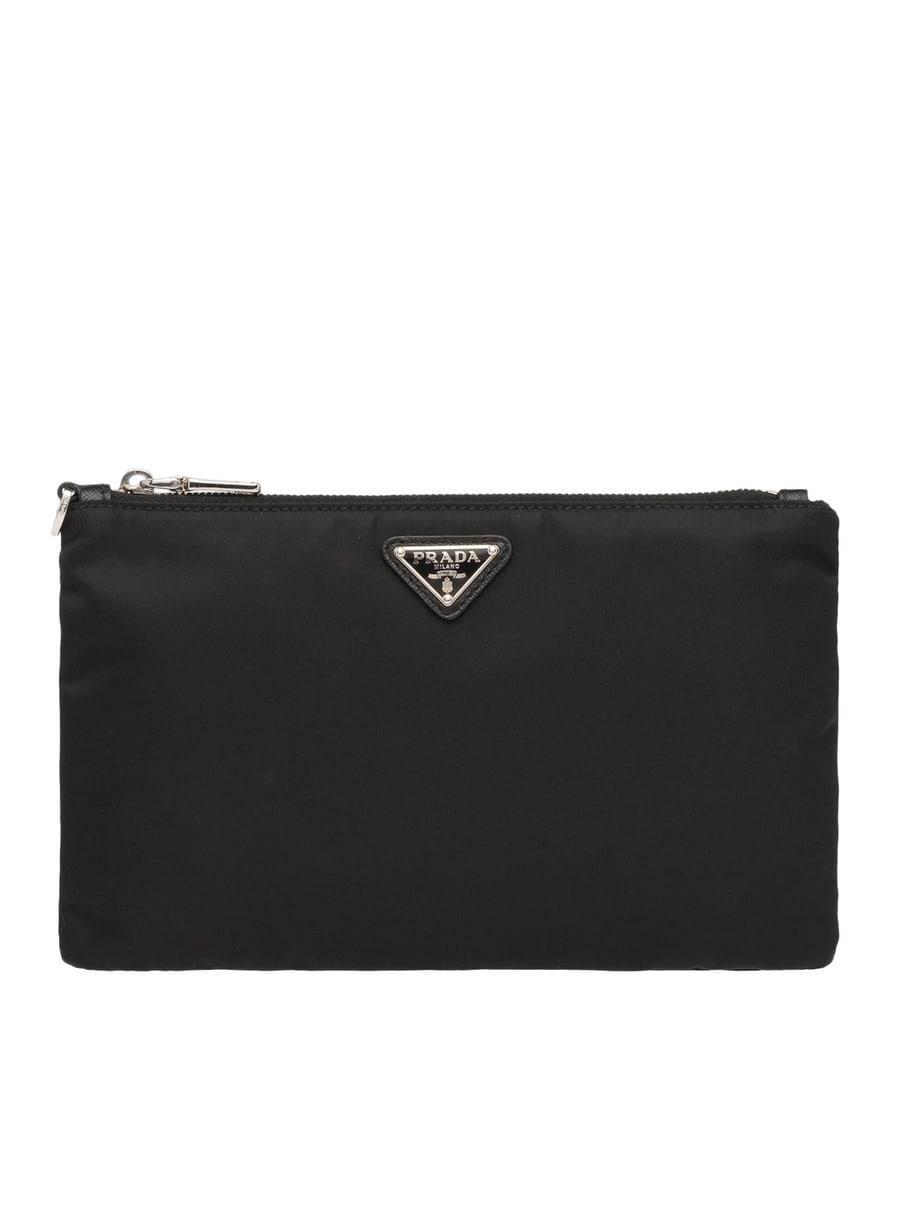 Prada RE-NYLON AND SAFFIANO POUCH